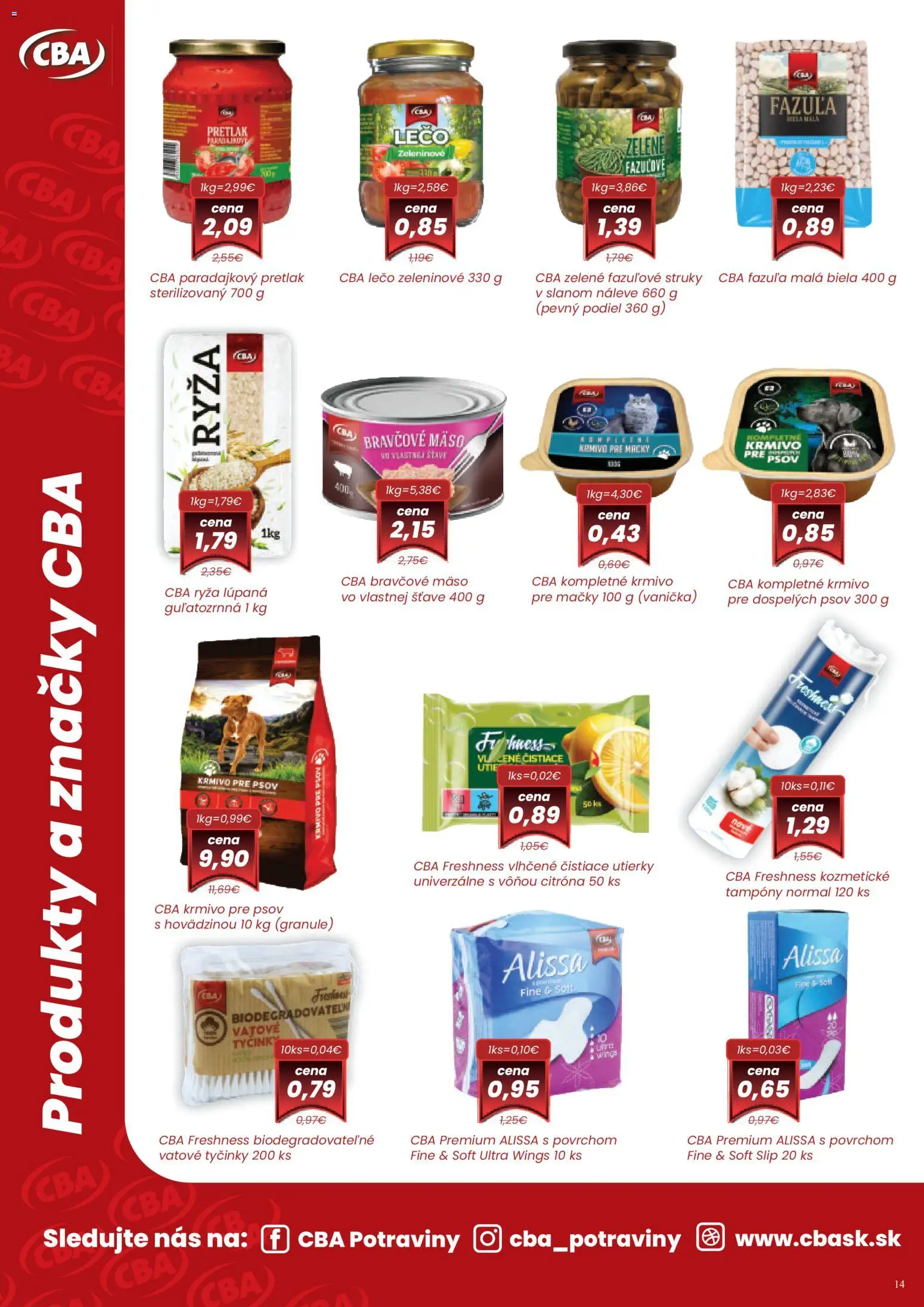 Nové Nitrazdroj akcie – leták je platný od 05.02.2026 | Strana: 14 | Produkty: Ryža, Fazuľa, Čistiace utierky, Bravčové mäso