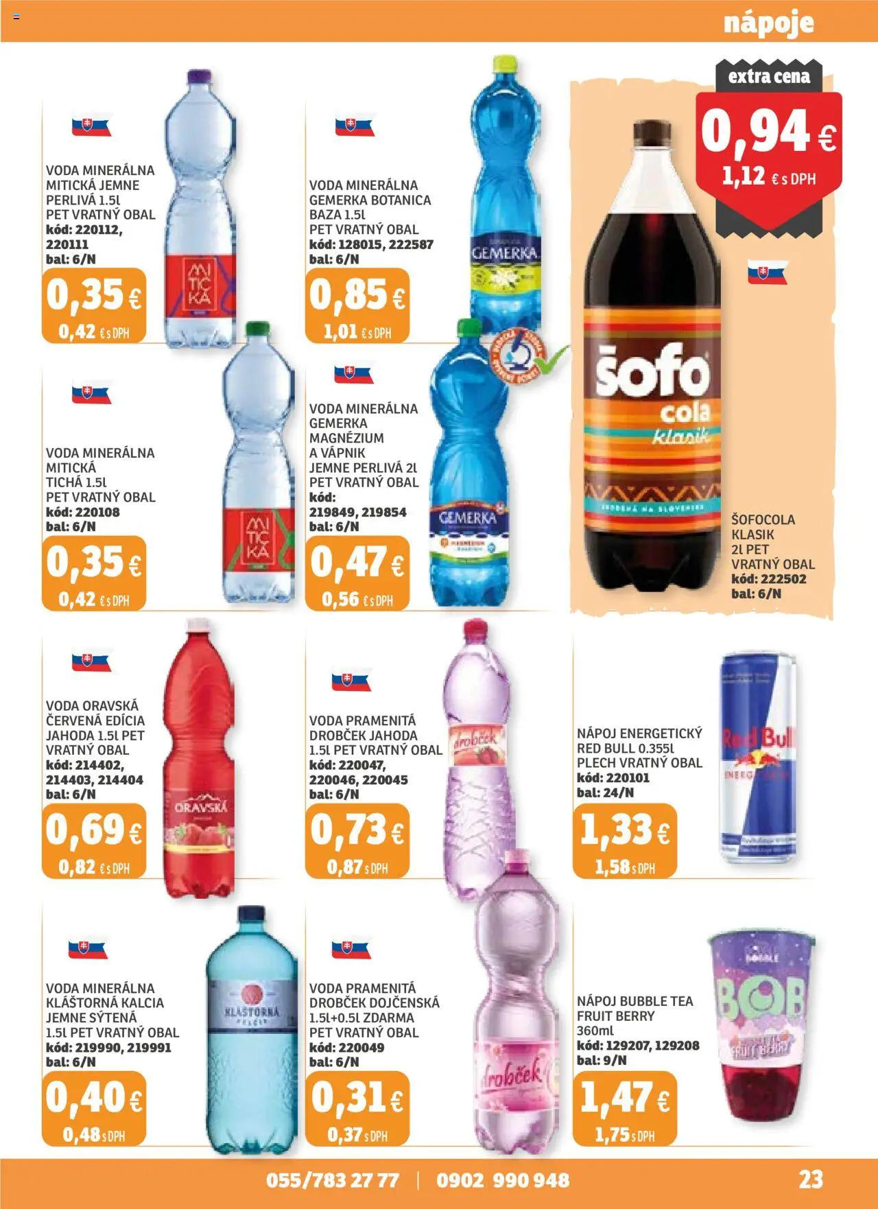 Nové Labaš akcie – leták je platný od 19.09.2025 | Strana: 23 | Produkty: Red Bull, Voda, Minerálna voda, Mitická