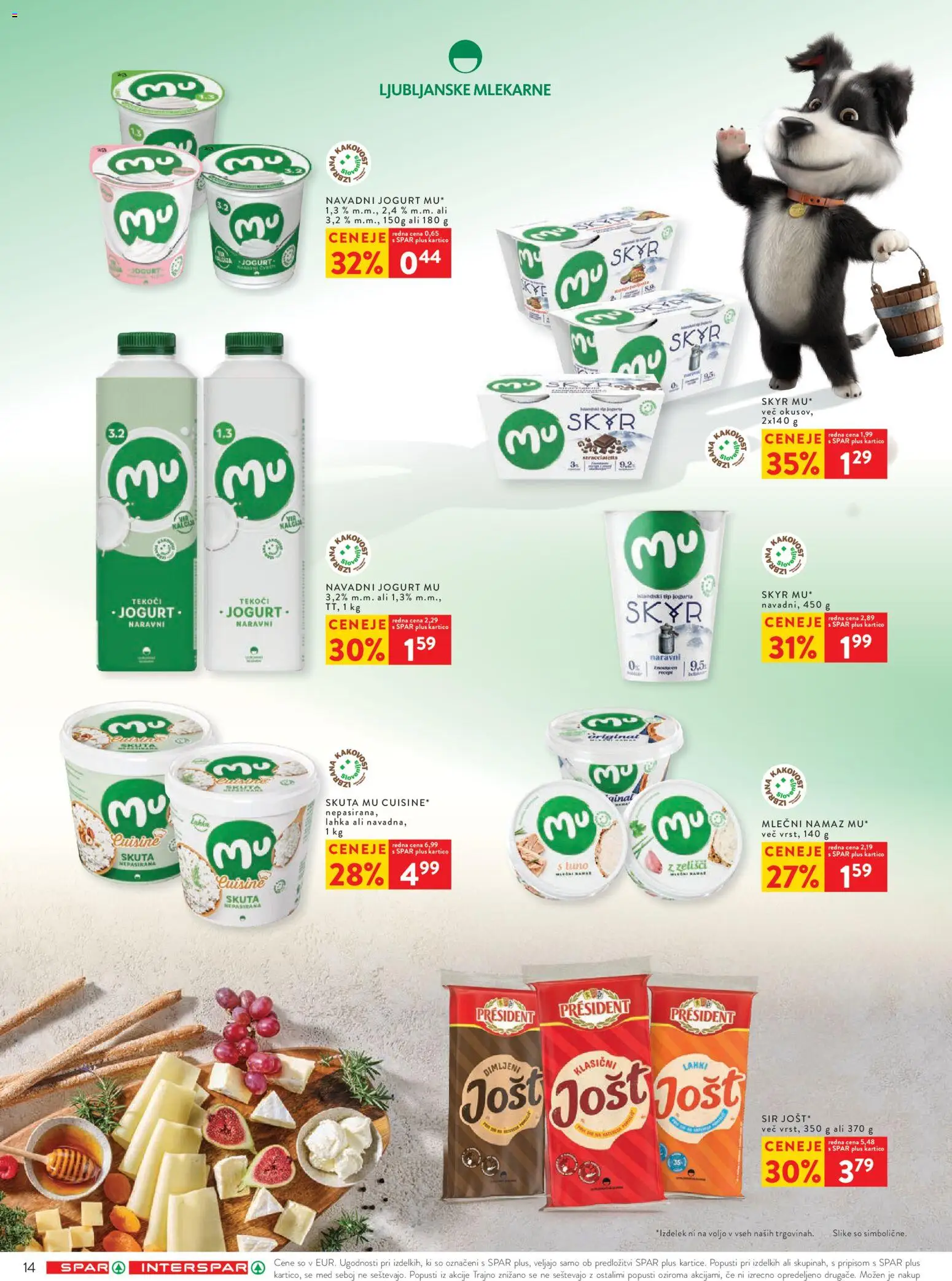 Novi Spar katalog ponudbe – veljaven od 05.11.2025 | Stran: 15 | Izdelki: Namaz, Skyr, Sir, Skuta