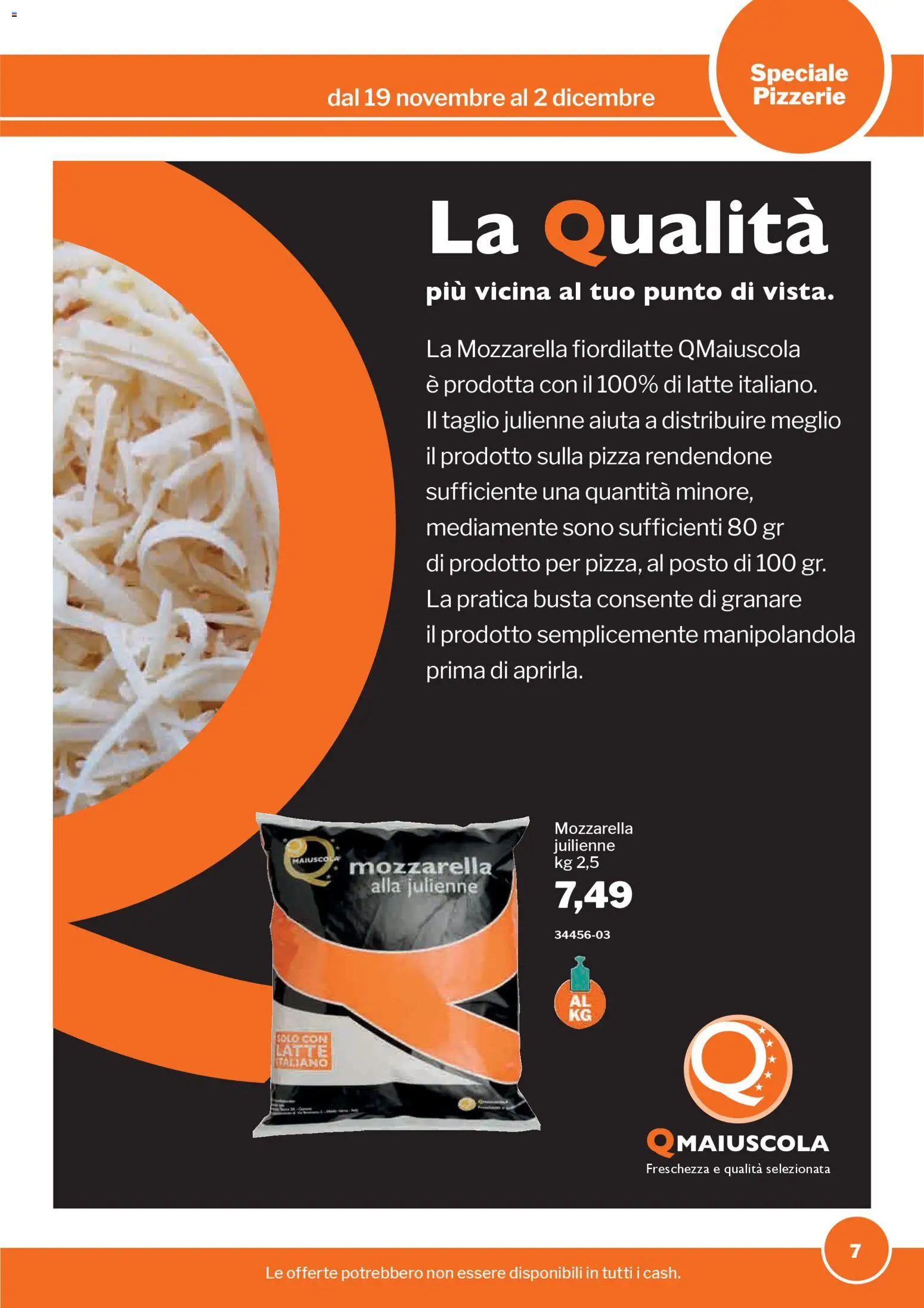 Volantino Sogegross del 19.11.2025 | Pagina: 7 | Prodotti: Pizza, Mozzarella, Latte