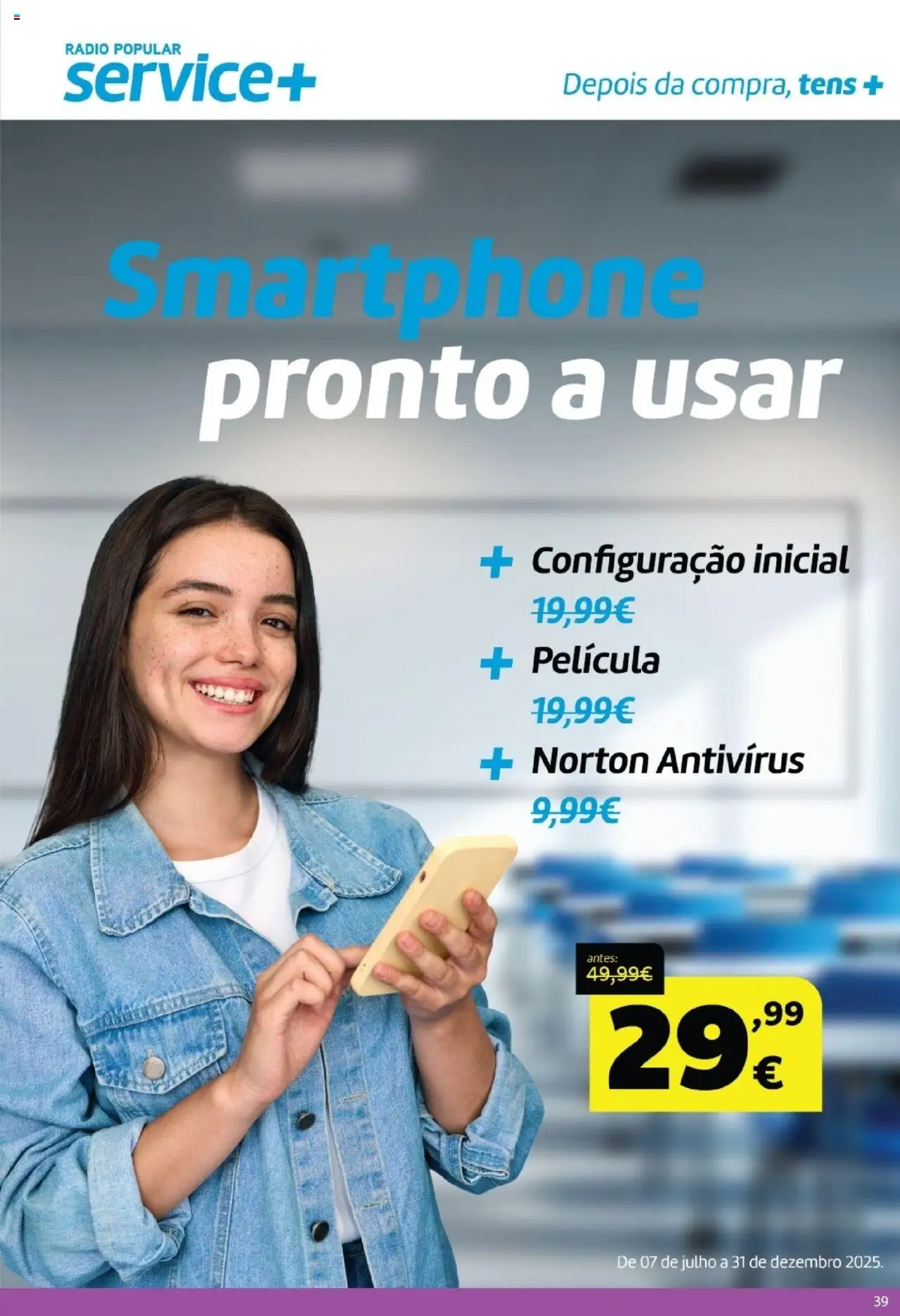 Radio Popular - Regresso às aulas │ válido de 02.09.2025 | Página: 39 | Produtos: Smartphone, Rádio