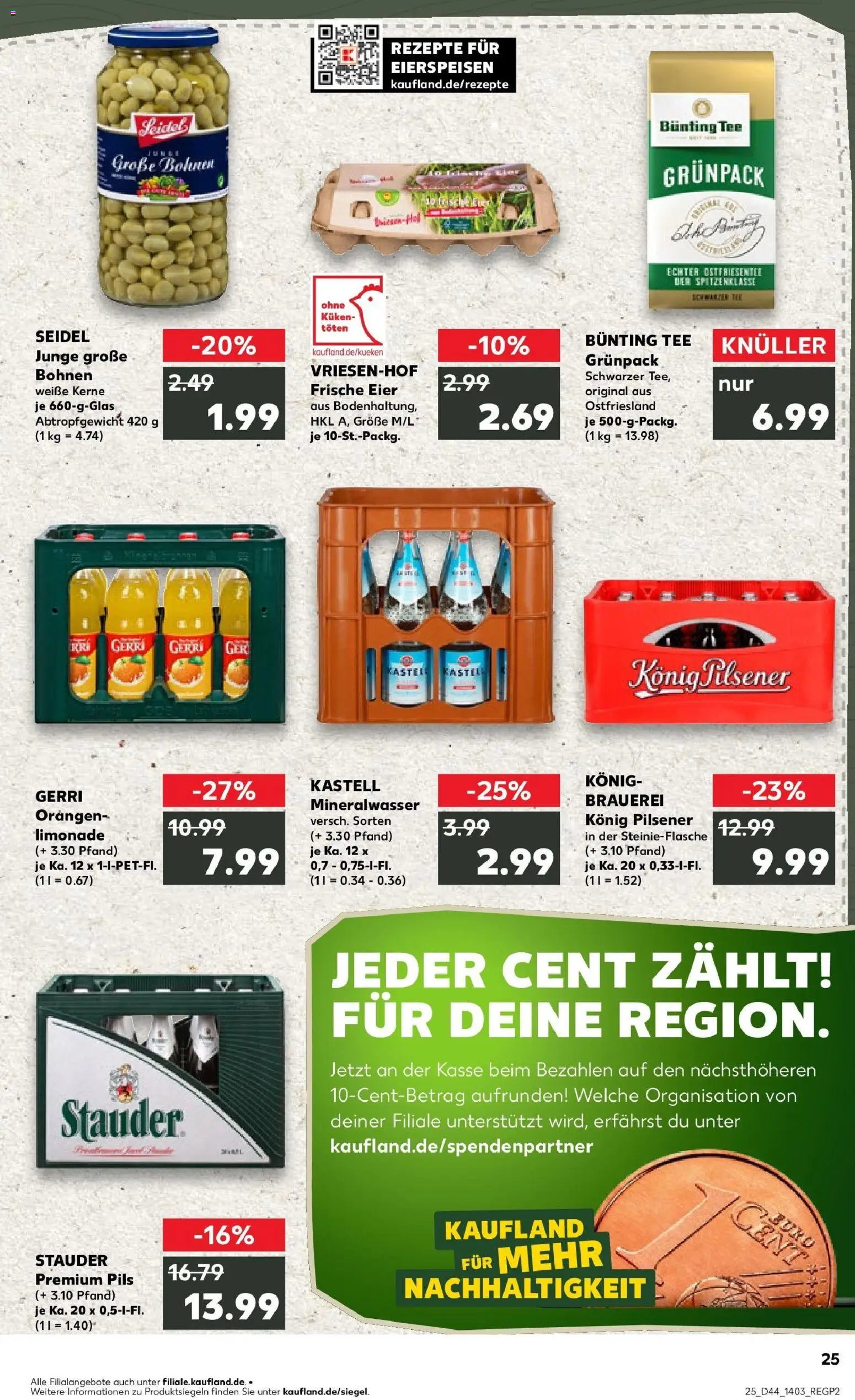 Kaufland prospekt Bottrop	 – gültig ab 30.10.2025 | Seite: 25 | Produkte: Eier, Orangen, Limonade, Mineralwasser