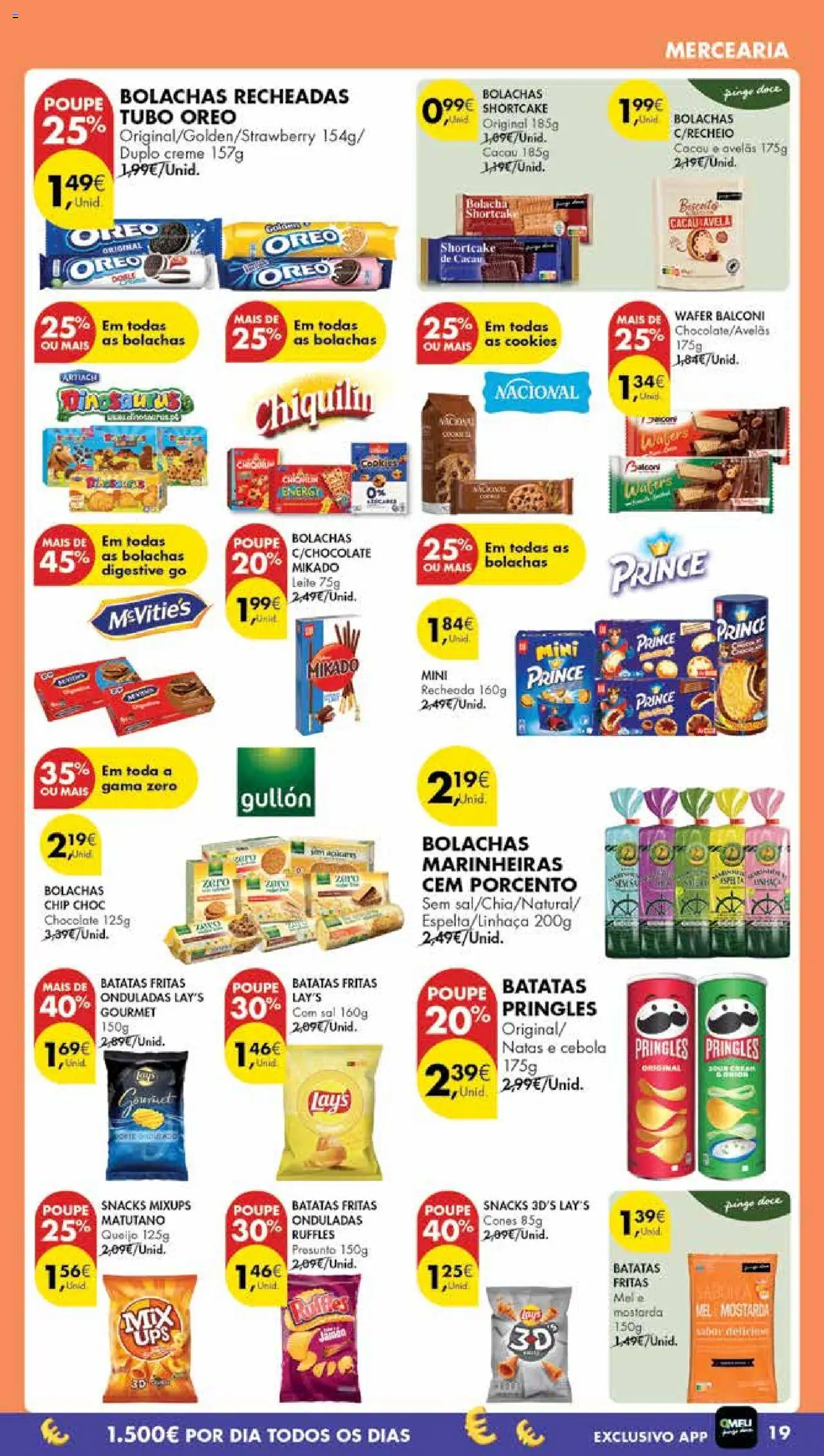 Pingo Doce Poupe Esta Semana Madeira │ válido de 14.10.2025 | Página: 19 | Produtos: Bolachas, Queijo, Presunto, Batatas fritas