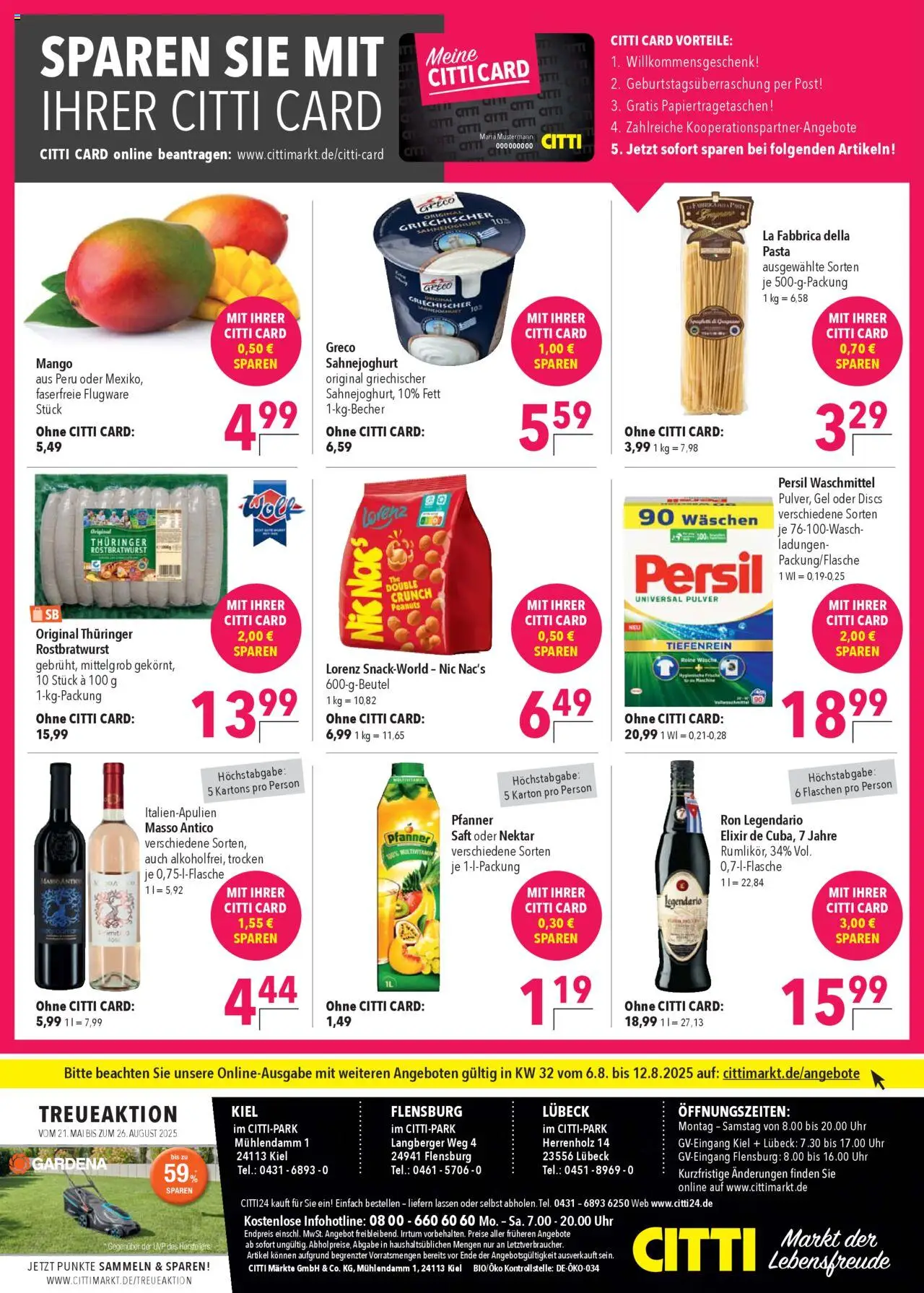 CITTI Markt Prospekt 	 - gültig ab dem 06.08.2025 | Seite: 18 | Produkte: Waschmittel, Pasta, Uhr, Persil