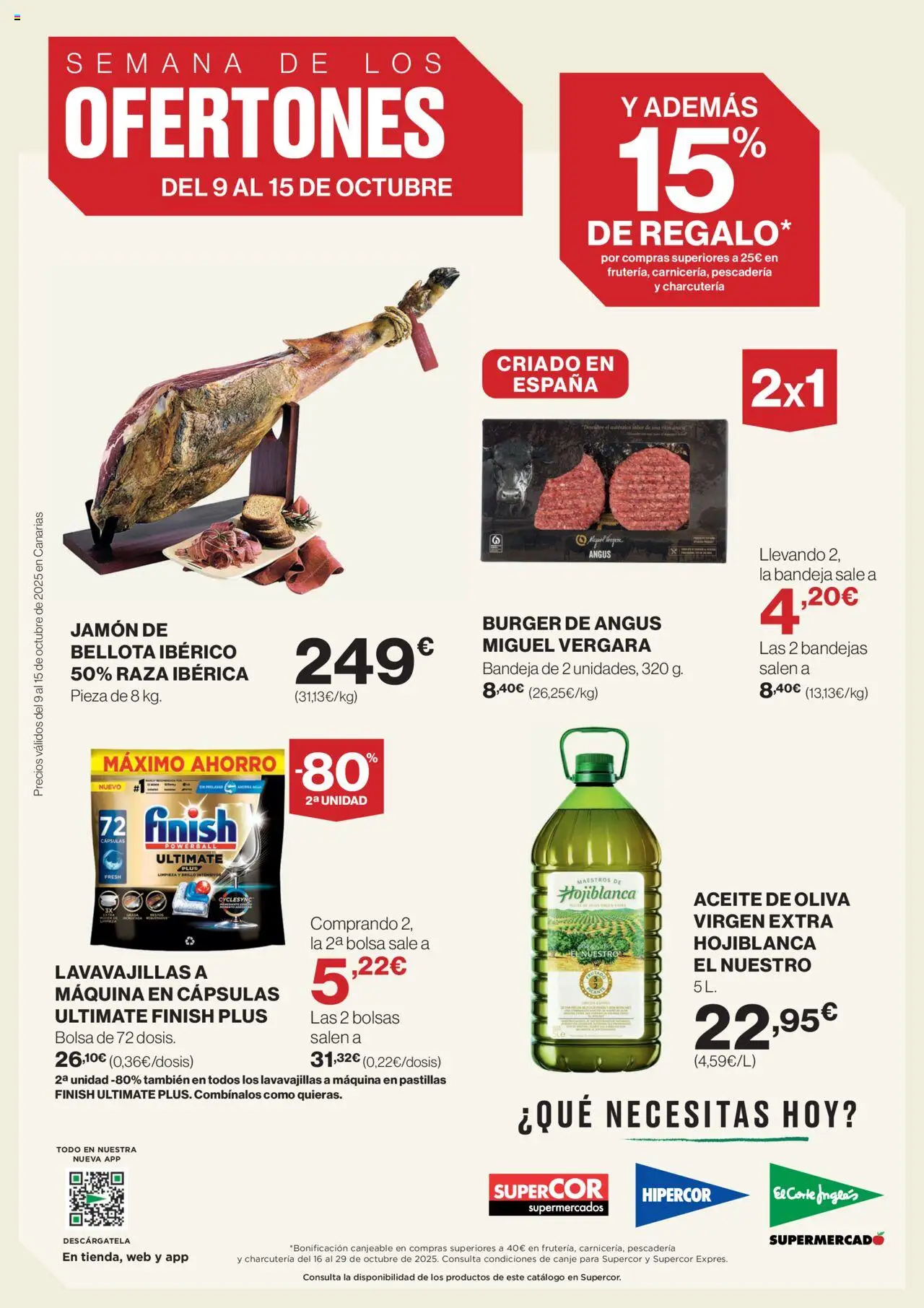Supercor Canarias │ válido desde el 09.10.2025 | Página: 1 | Productos: Aceite, Jamón, Aceite de oliva, Bandeja