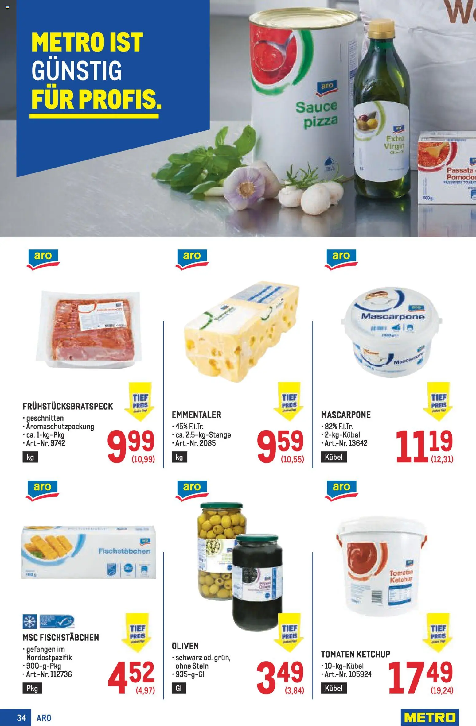 Metro Profi gültig ab 05.02.2026 | Seite: 34 | Produkte: Ketchup, Szeder, Pizza, Tomaten