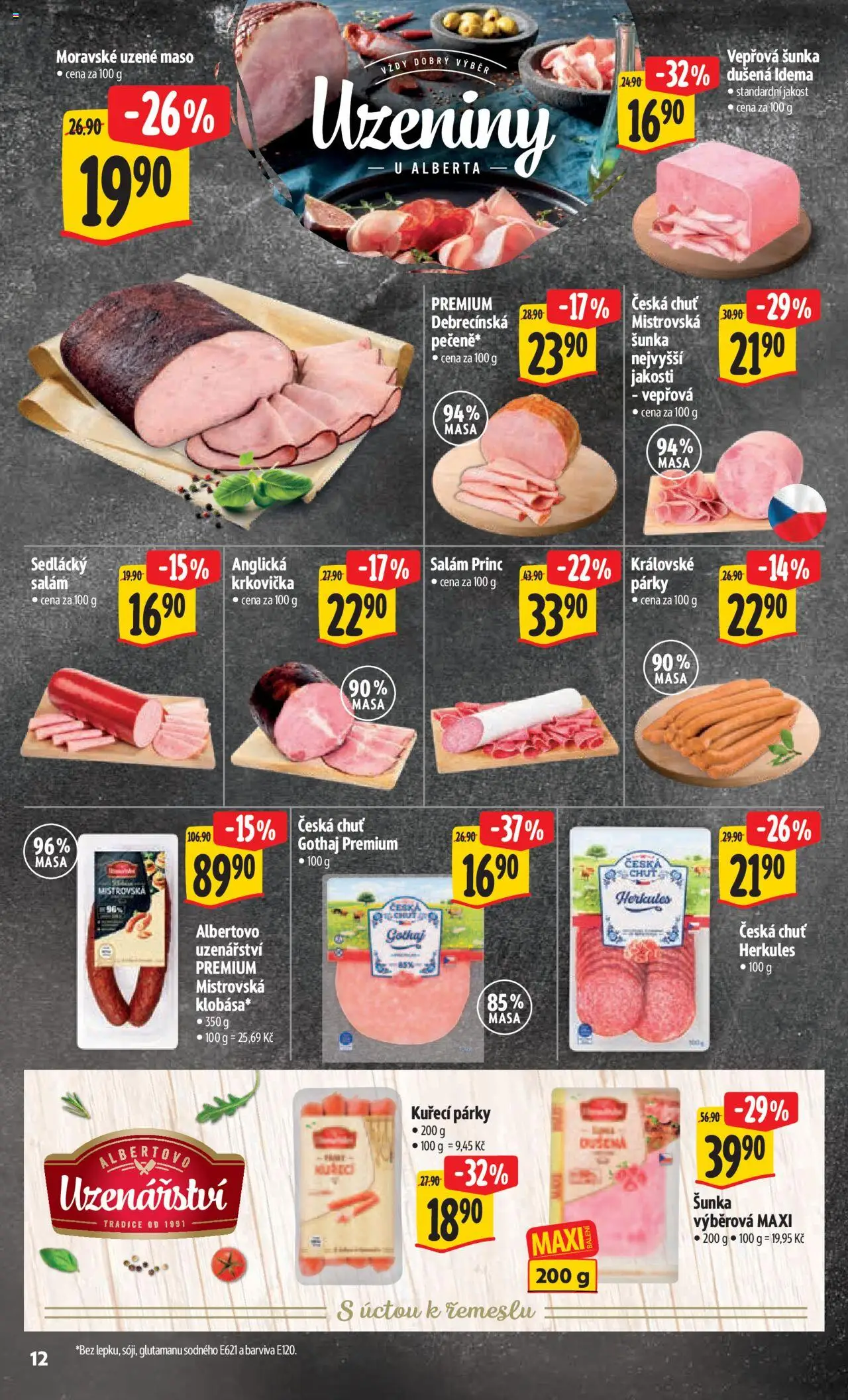 Albert leták - Hypermarket od 15.10.2025 | Strana: 21 | Produkty: Uzené maso, Salám, Moravské uzené, Maso