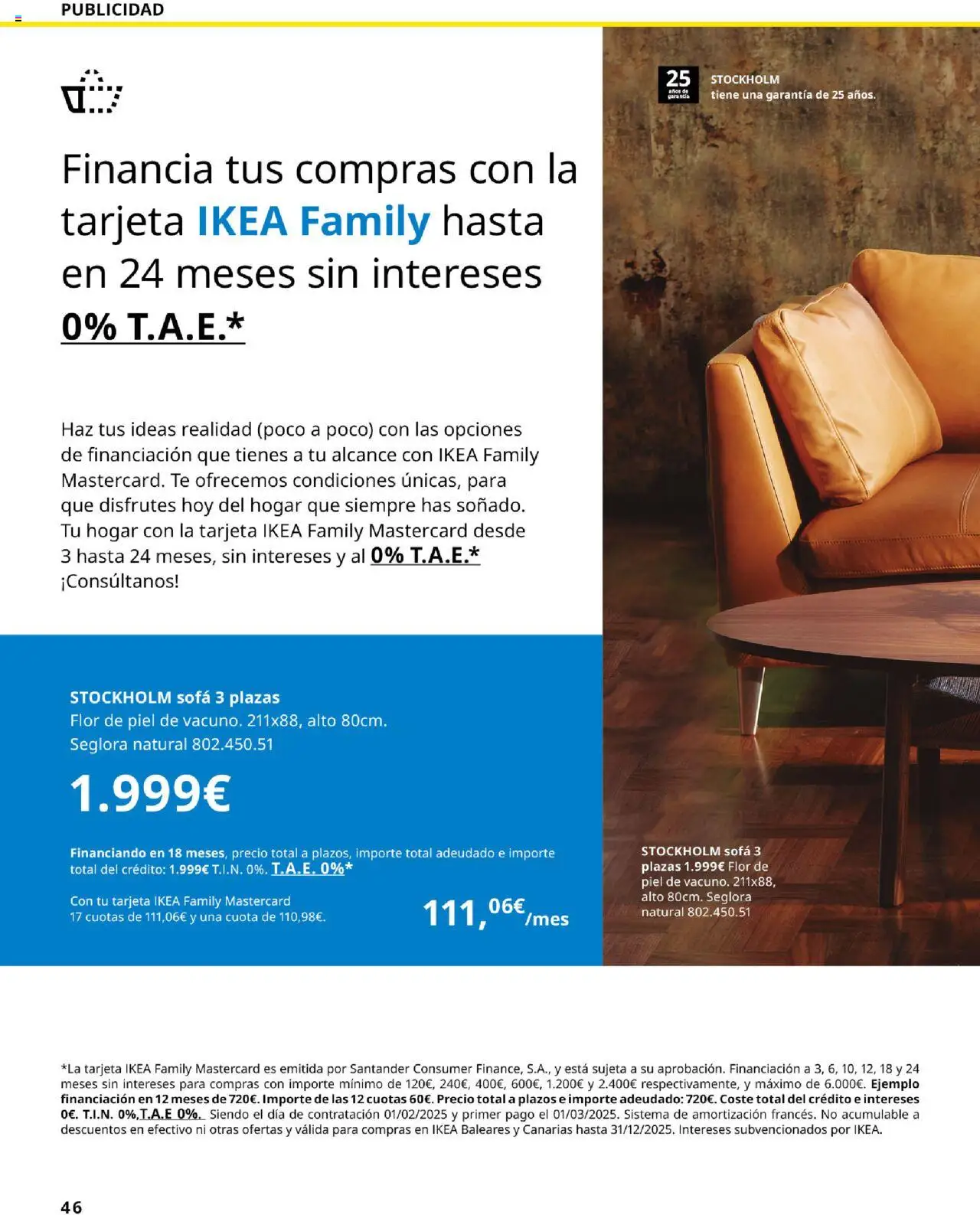 Catálogo IKEA Salones │ válido desde el 17.02.2025 | Página: 46 | Productos: Té, Sofá