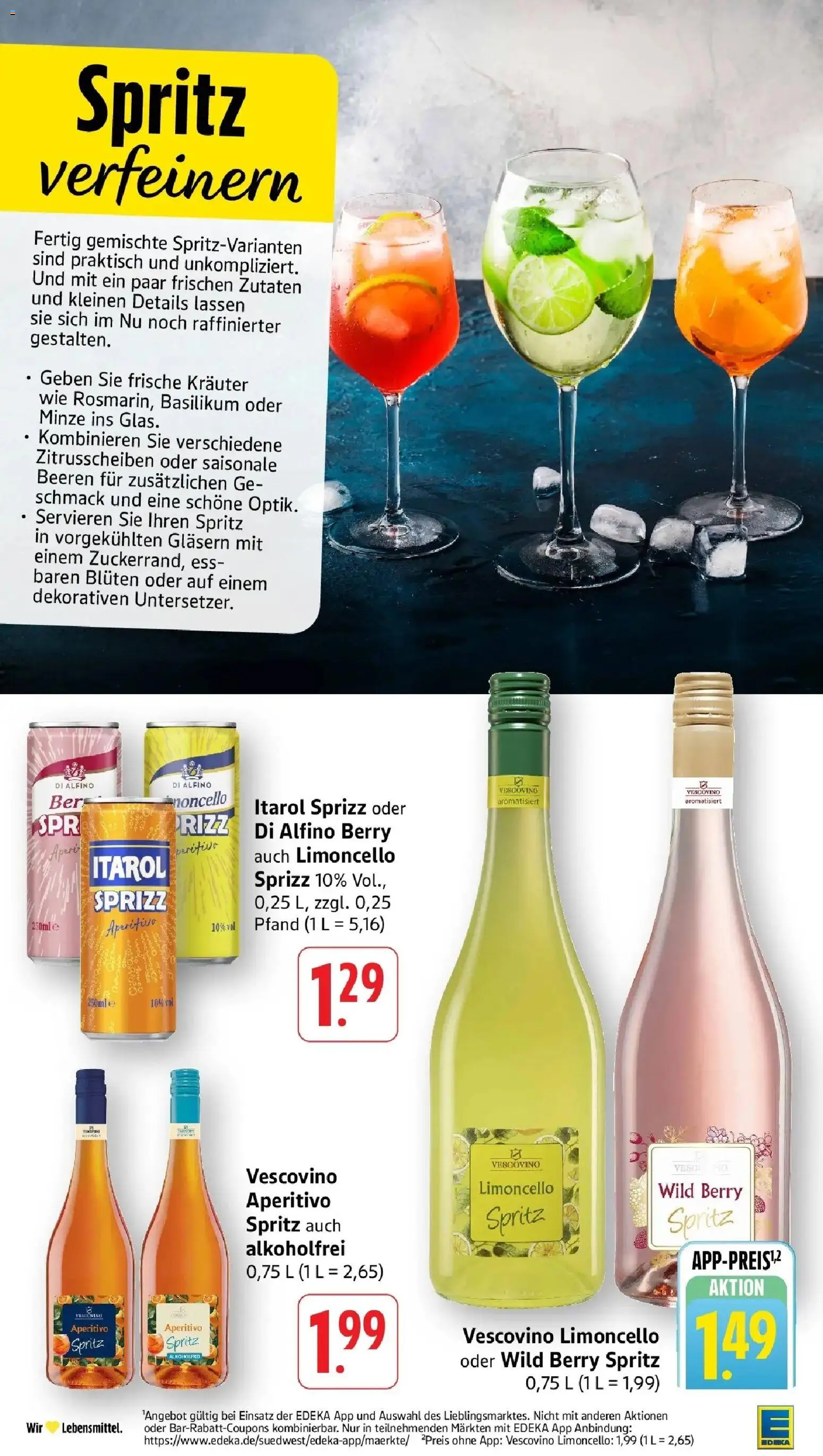 Edeka prospekt Friedrichsthal	 – gültig ab 19.04.2026 | Seite: 37 | Produkte: Limoncello, Aperol