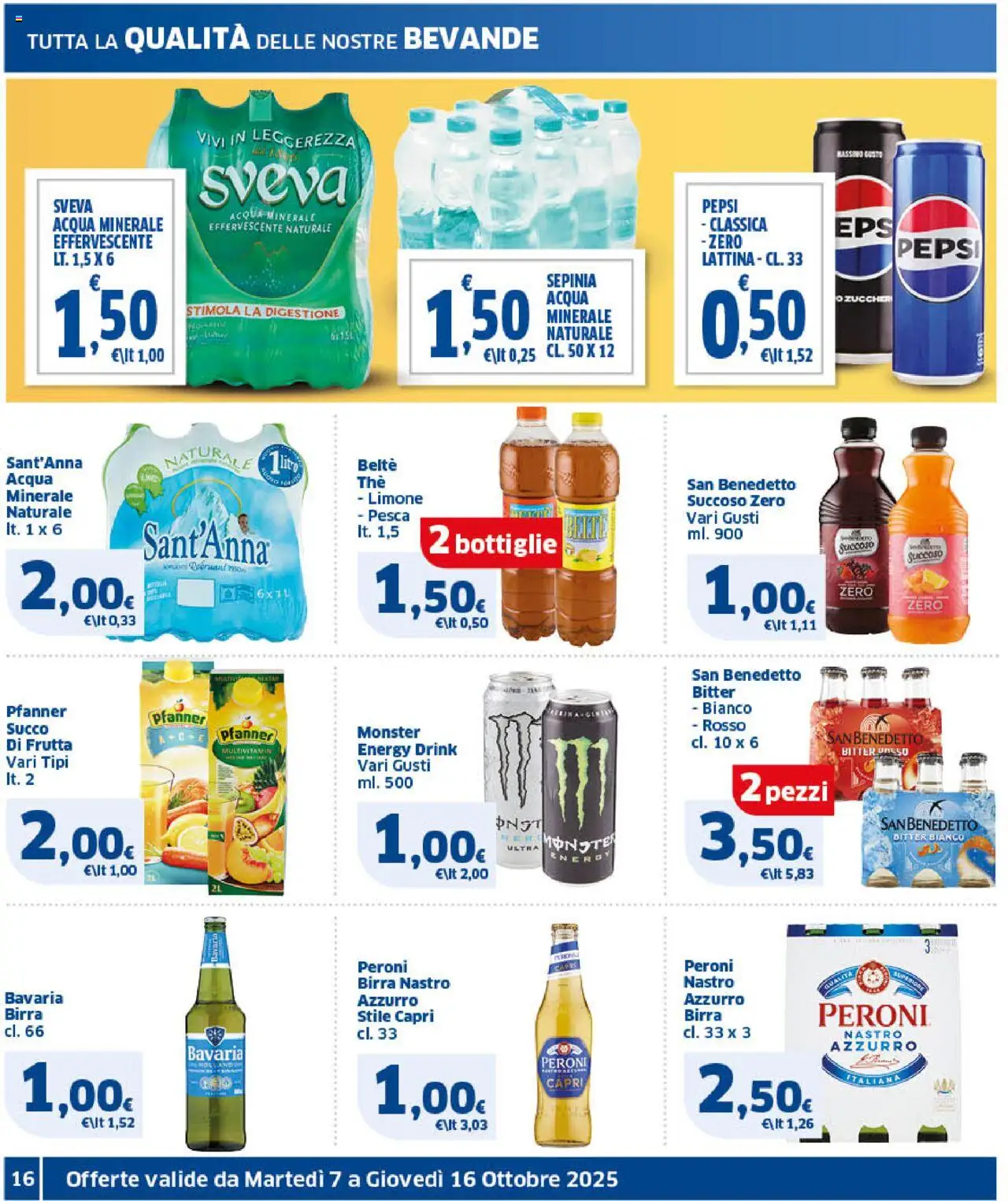Volantino SIGMA del 07.10.2025 | Pagina: 16 | Prodotti: Succo, Acqua, Limone, Acqua minerale