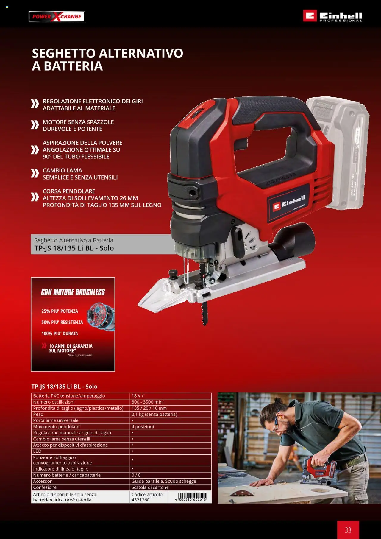 Volantino Einhell del 06.02.2025 | Pagina: 33 | Prodotti: Tubo, Scatola, Batteria, Batterie