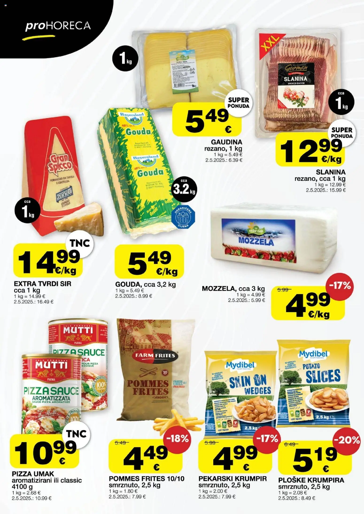 Stanić Diskont katalog | vrijedi od 16.04.2026 | Stranica: 12 | Proizvodi: Sir, Pommes frites, Umak, Gouda