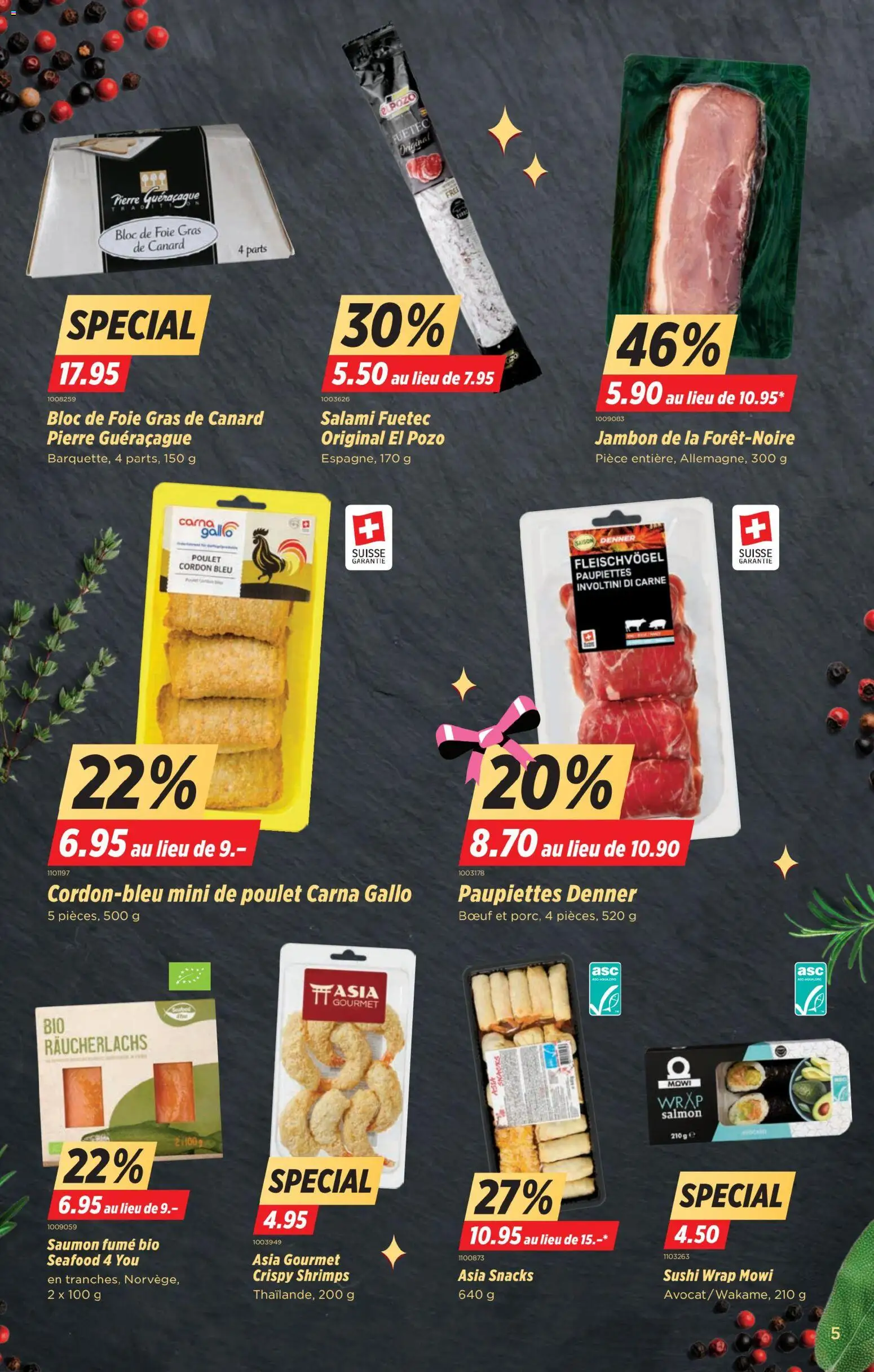 Denner Aktionen FR – gültig ab 25.11.2025 | Seite: 5 | Produkte: Räucherlachs, Salami