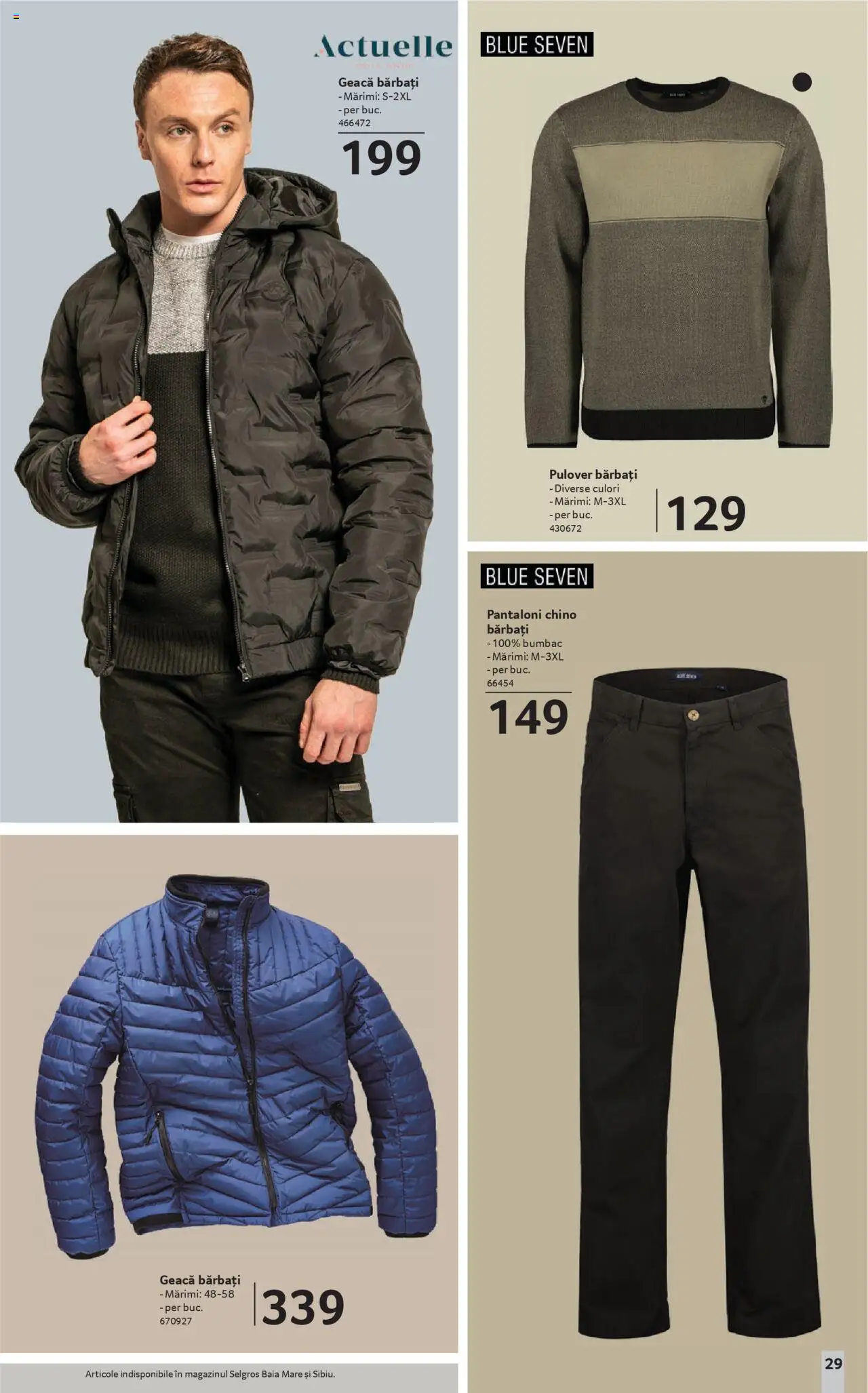 Noul catalog Selgros – valabil de la 19.09.2025 | Pagină: 29 | Produse: Pulover, Geacă, Pantaloni