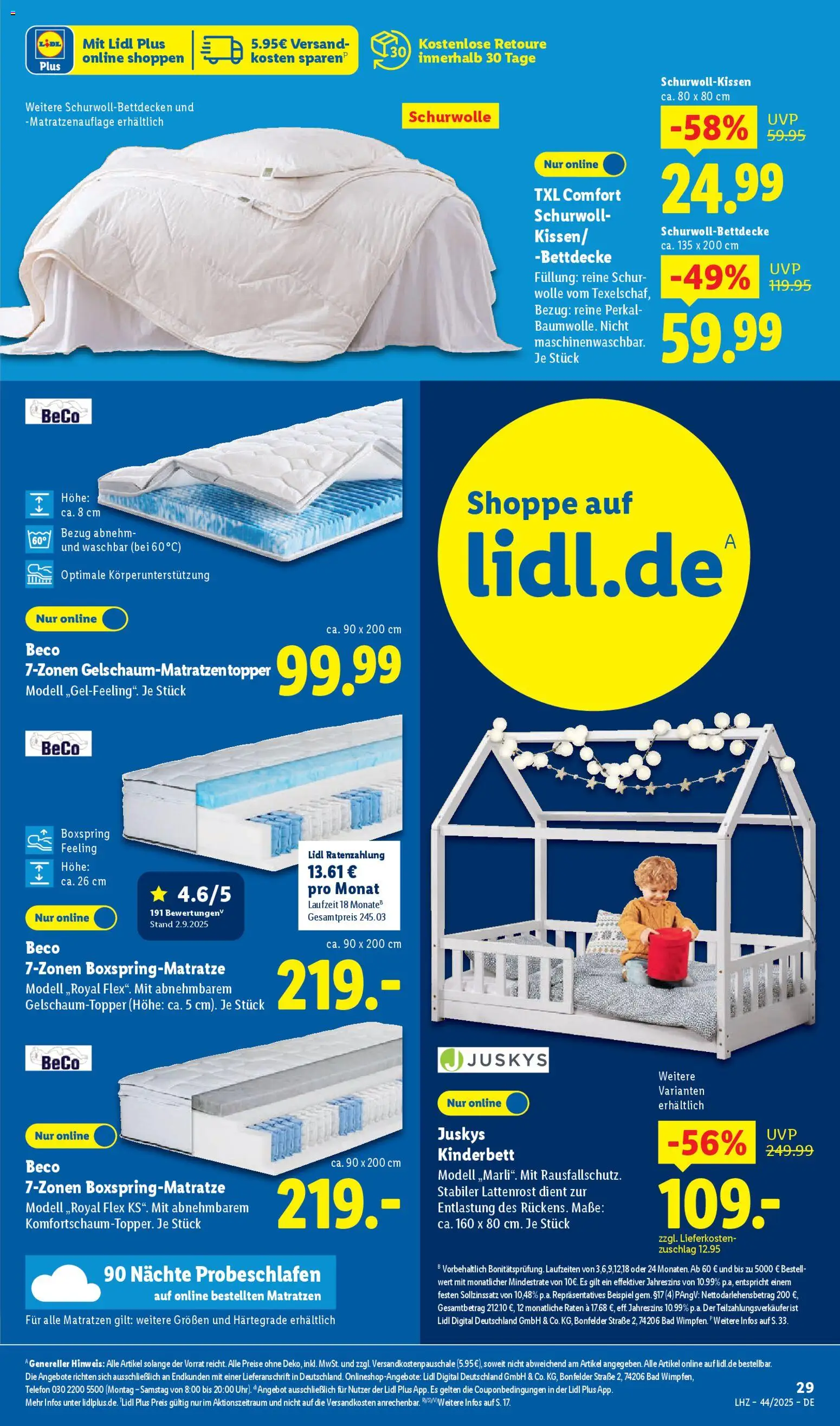 Lidl Prospekt Holzminden – gültig ab 27.10.2025 | Seite: 49 | Produkte: Lattenrost, Bad, Bettdecke, Telefon