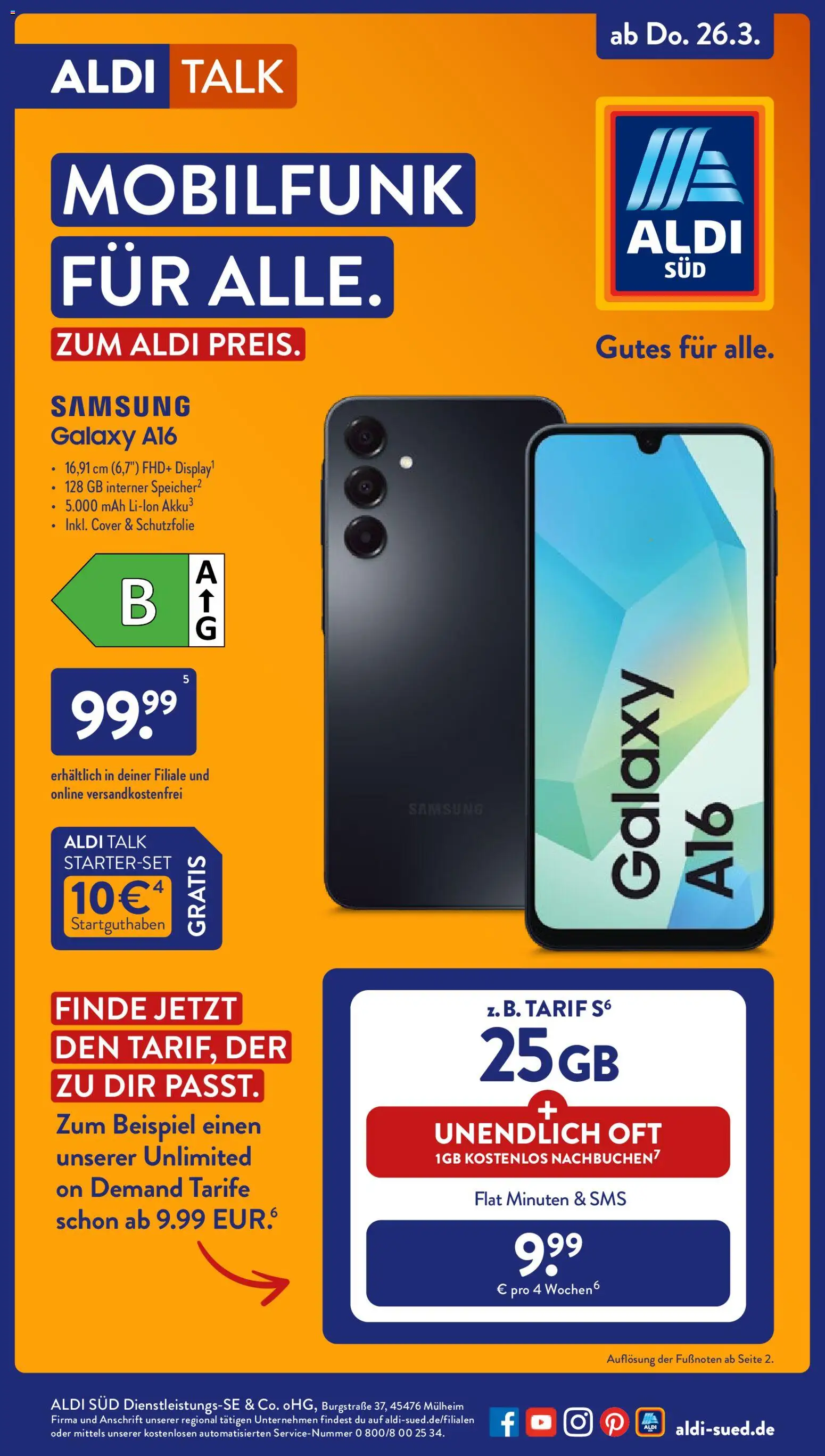 Aldi Süd Talk – gültig ab 26.03.2026 | Seite: 1