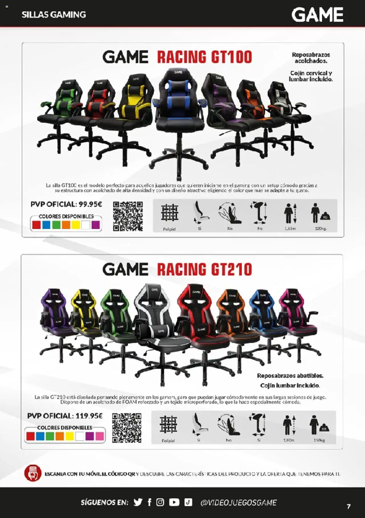 Game Sillas gaming │ válido desde el 11.06.2024 | Página: 7 | Productos: Cojín, Silla