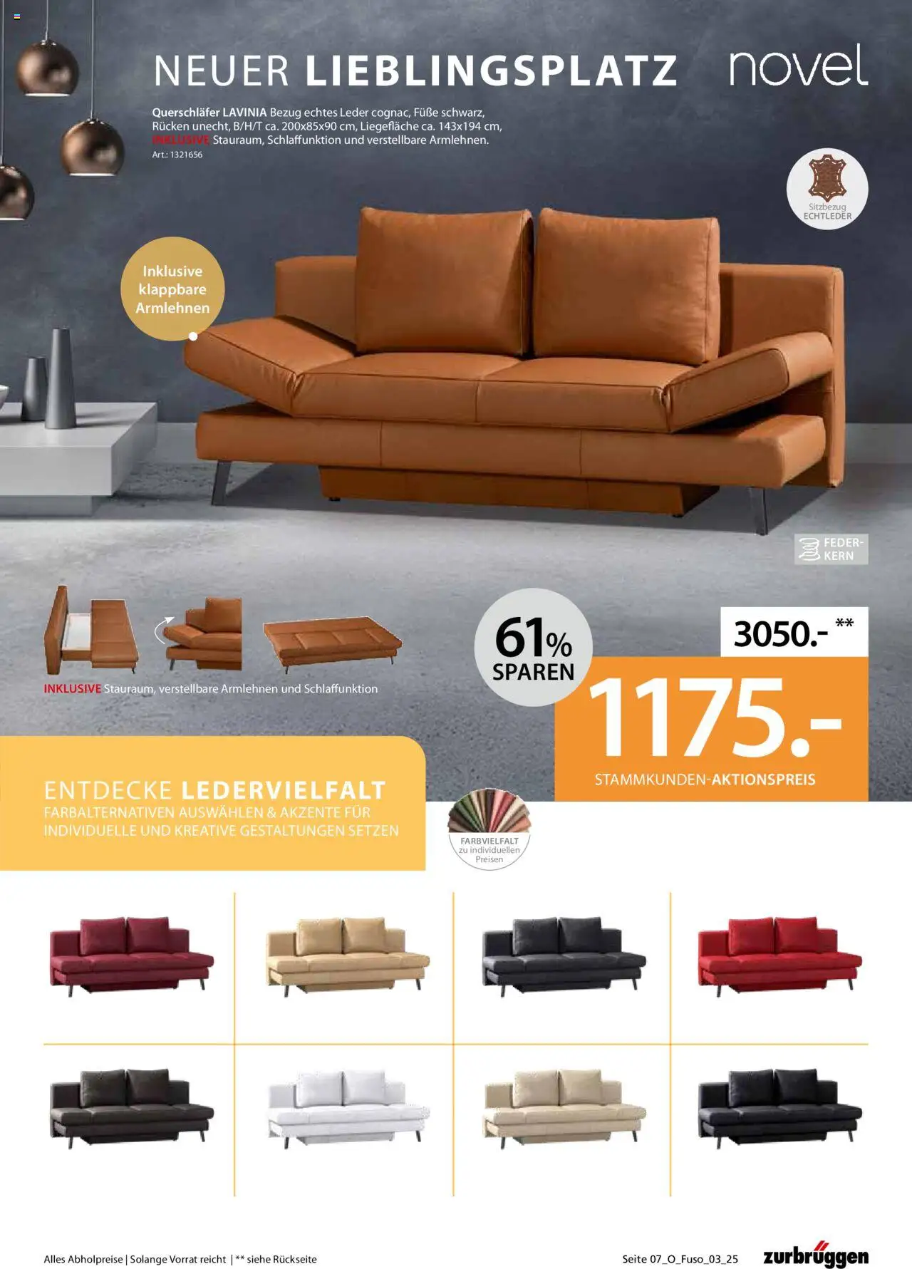 Zurbrüggen Schlafsofa Spezial – gültig ab 12.09.2025 | Seite: 7