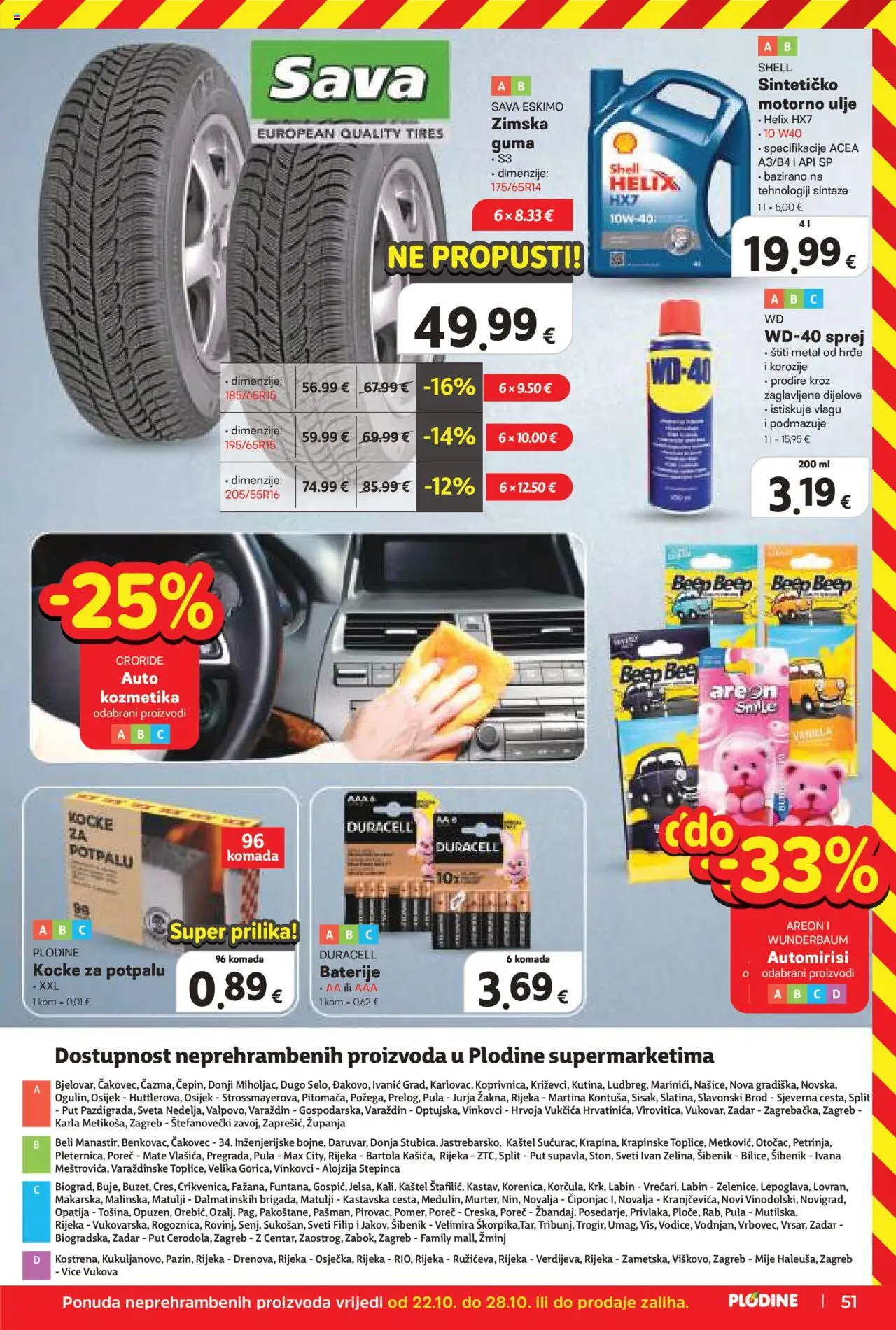 Plodine katalog | vrijedi od 22.10.2025 | Stranica: 51 | Proizvodi: Kocke za potpalu, Motorno ulje, Ulje, Baterije