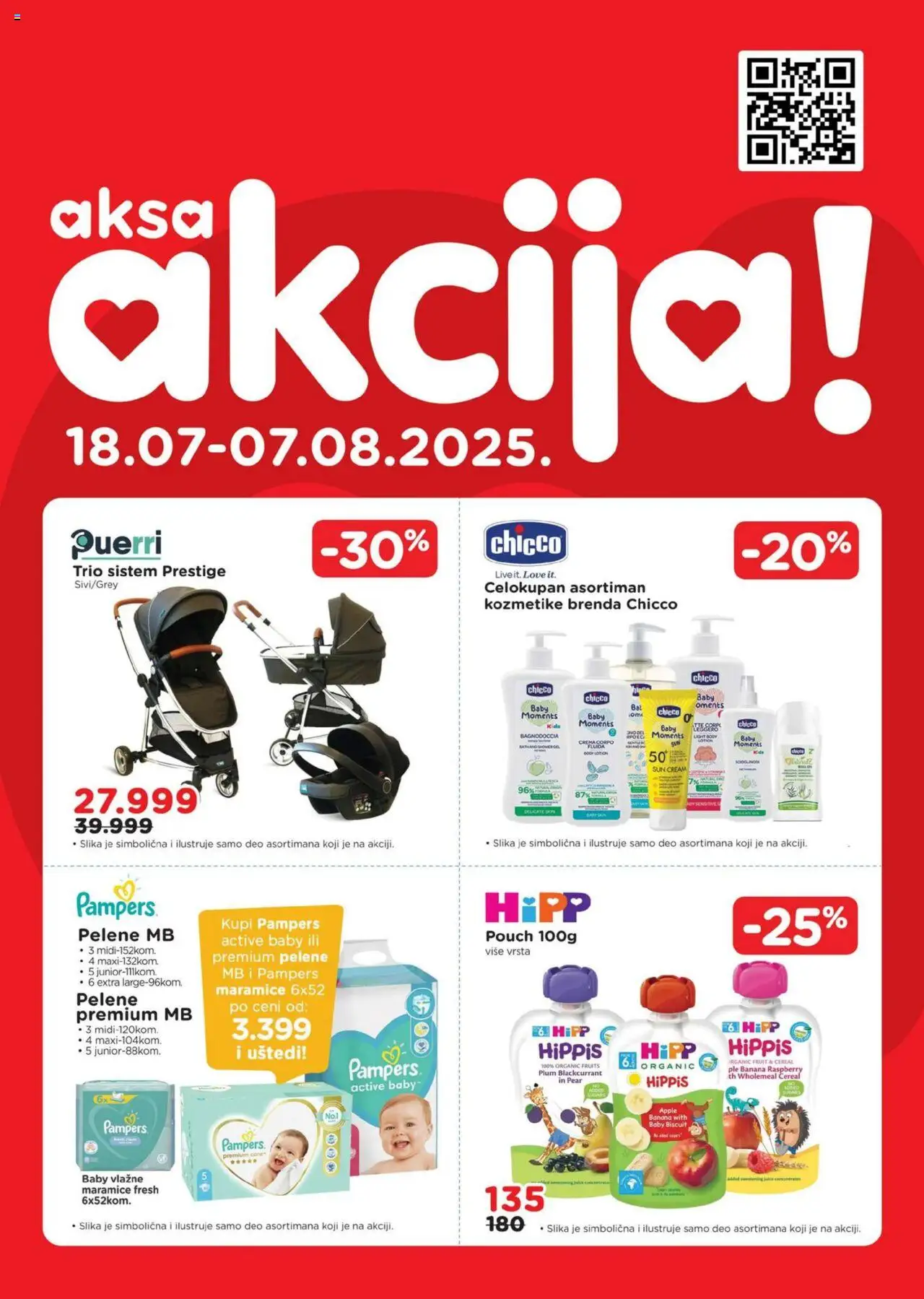 Aksa katalog - važi od 18.07.2025 | Strana: 1 | Proizvode: Banana, Pampers, Pelene