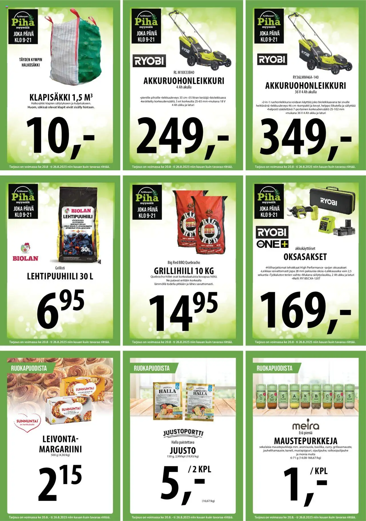  | Sivu: 23 | Tuotteet: Margariini, Akku, Juusto, Laturi
