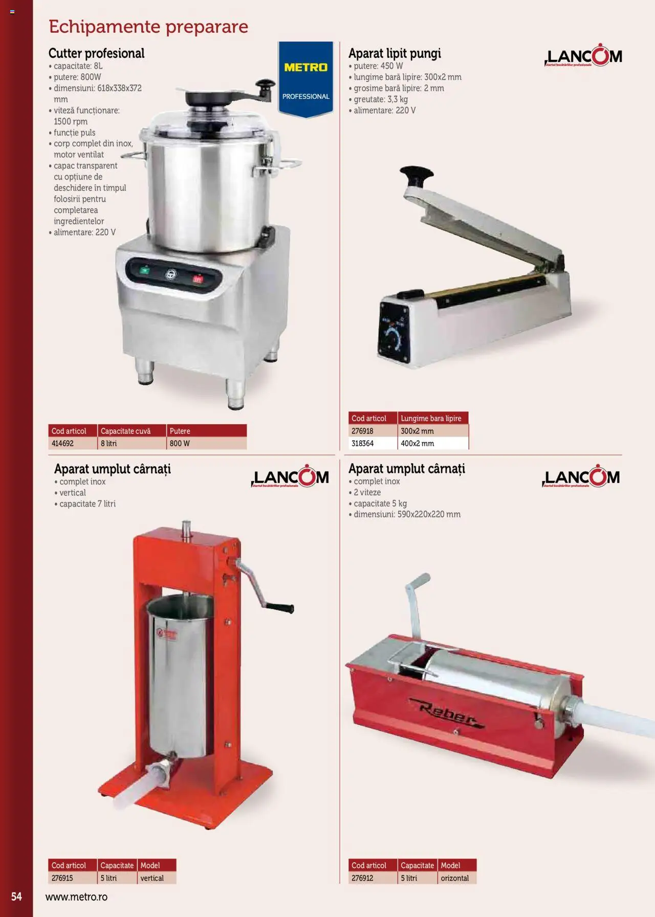 Noul catalog Metro – valabil de la 17.09.2025 | Pagină: 54 | Produse: Cutter, Cârnați