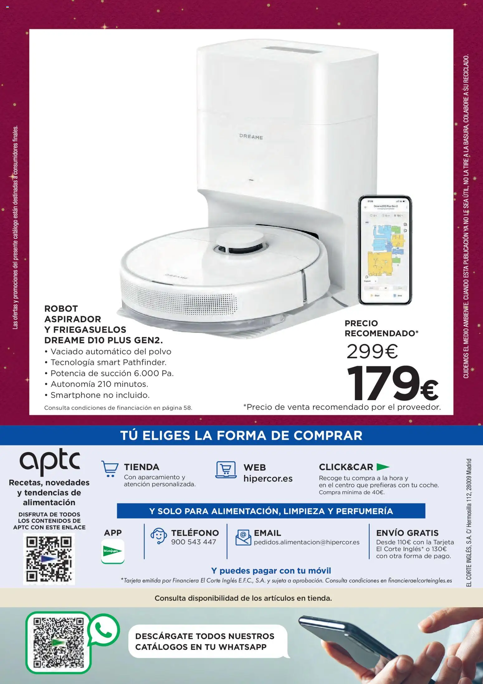 Hipercor catálogo │ válido desde el 18.12.2025 | Página: 75 | Productos: Polvo, Teléfono, Robot, Aspirador