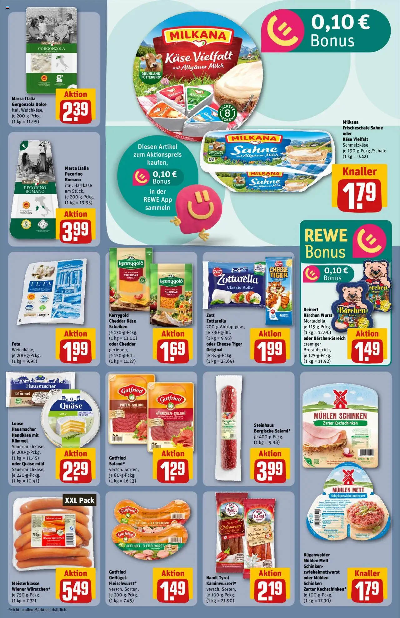 Rewe Prospekt 	 – gültig ab 29.09.2025 | Seite: 19 | Produkte: Wiener wurstchen, Milkana, Wurst, Sahne