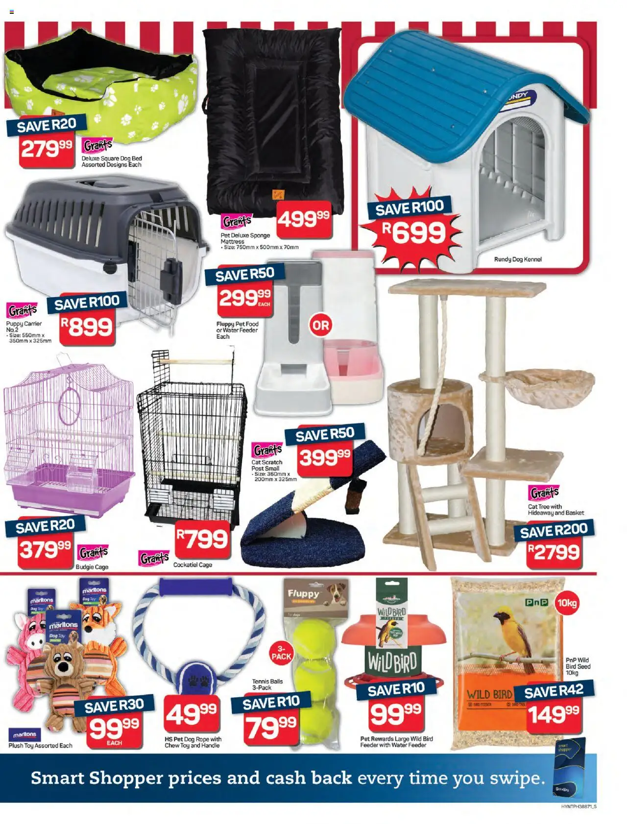 New Pick n Pay catalogue – valid from 20.10.2025 | Page: 5 | Products: Pet food, Mattress, Basket, Water