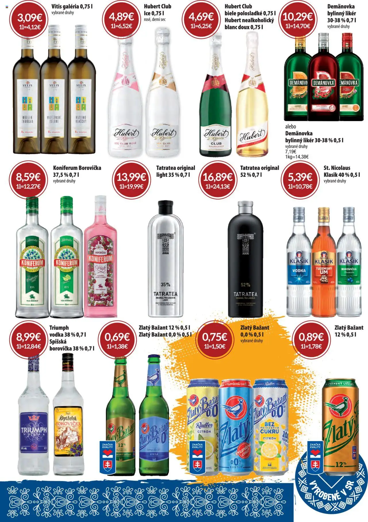 Sintra leták │ platný od 07.08.2025 | Strana: 7 | Produkty: Borovička, Koniferum, Zlatý Bažant, Vodka