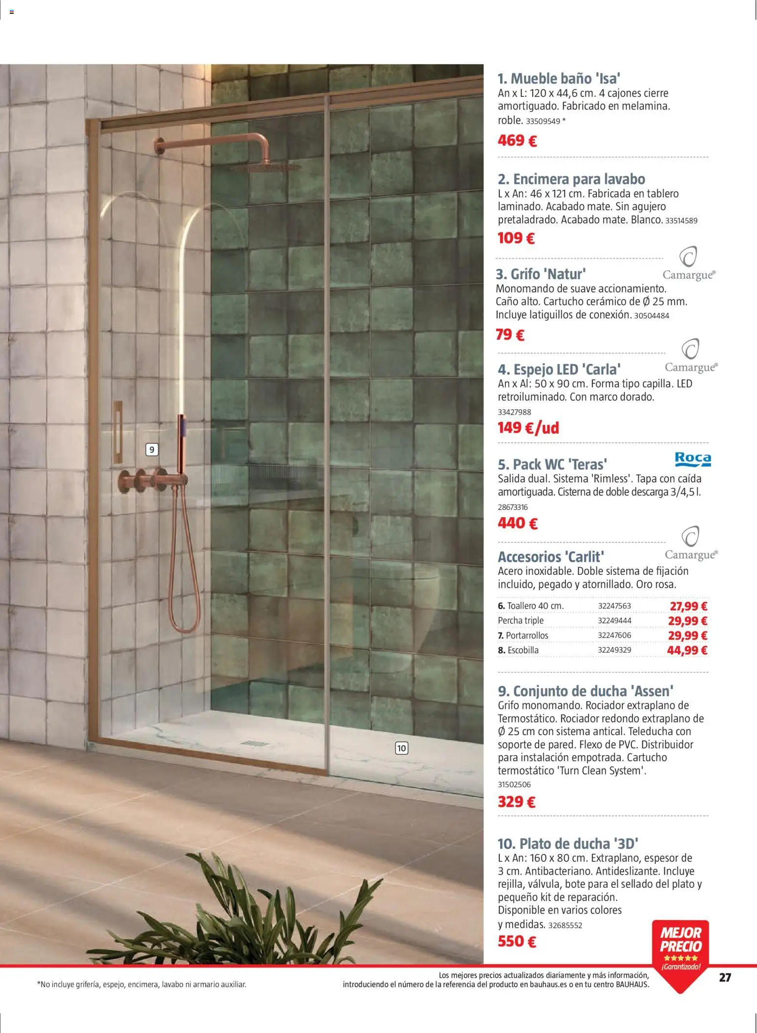 Bauhaus folleto Renueva │ válido desde el 02.03.2026 | Página: 27 | Productos: Armario, Lavabo, Baño, Ducha