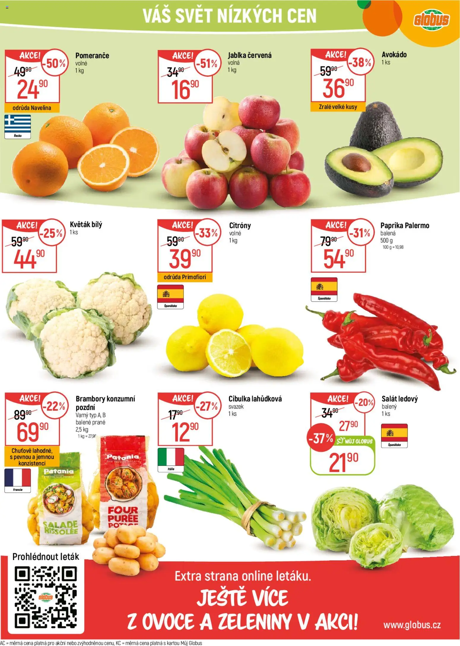 Globus leták od 04.02.2026 | Strana: 10 | Produkty: Jablka, Pomeranče, Květák, Brambory