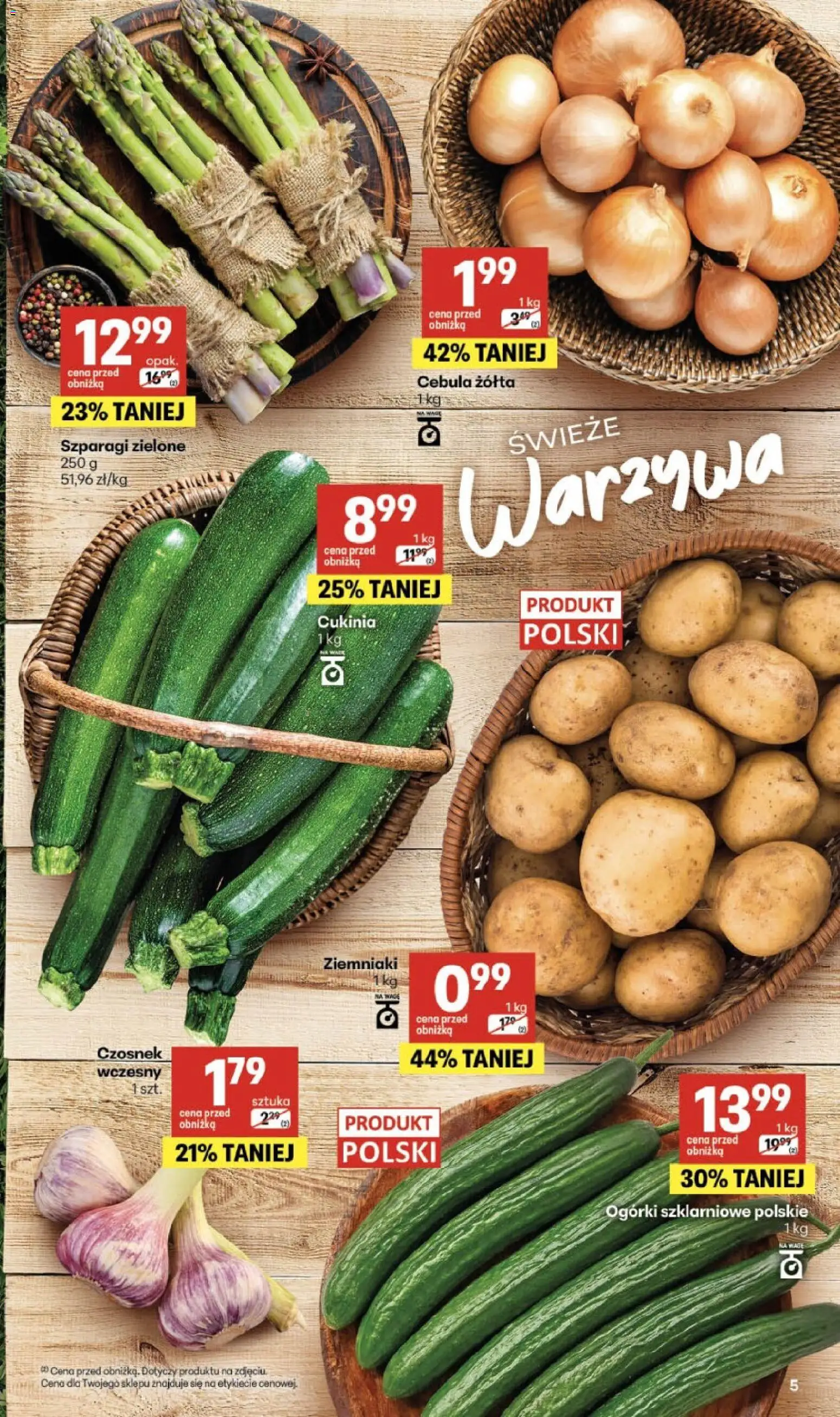Delikatesy Centrum gazetka od 12.03.2026 | Strona: 5 | Produkty: Czosnek, Cukinia, Ogórki, Warzywa