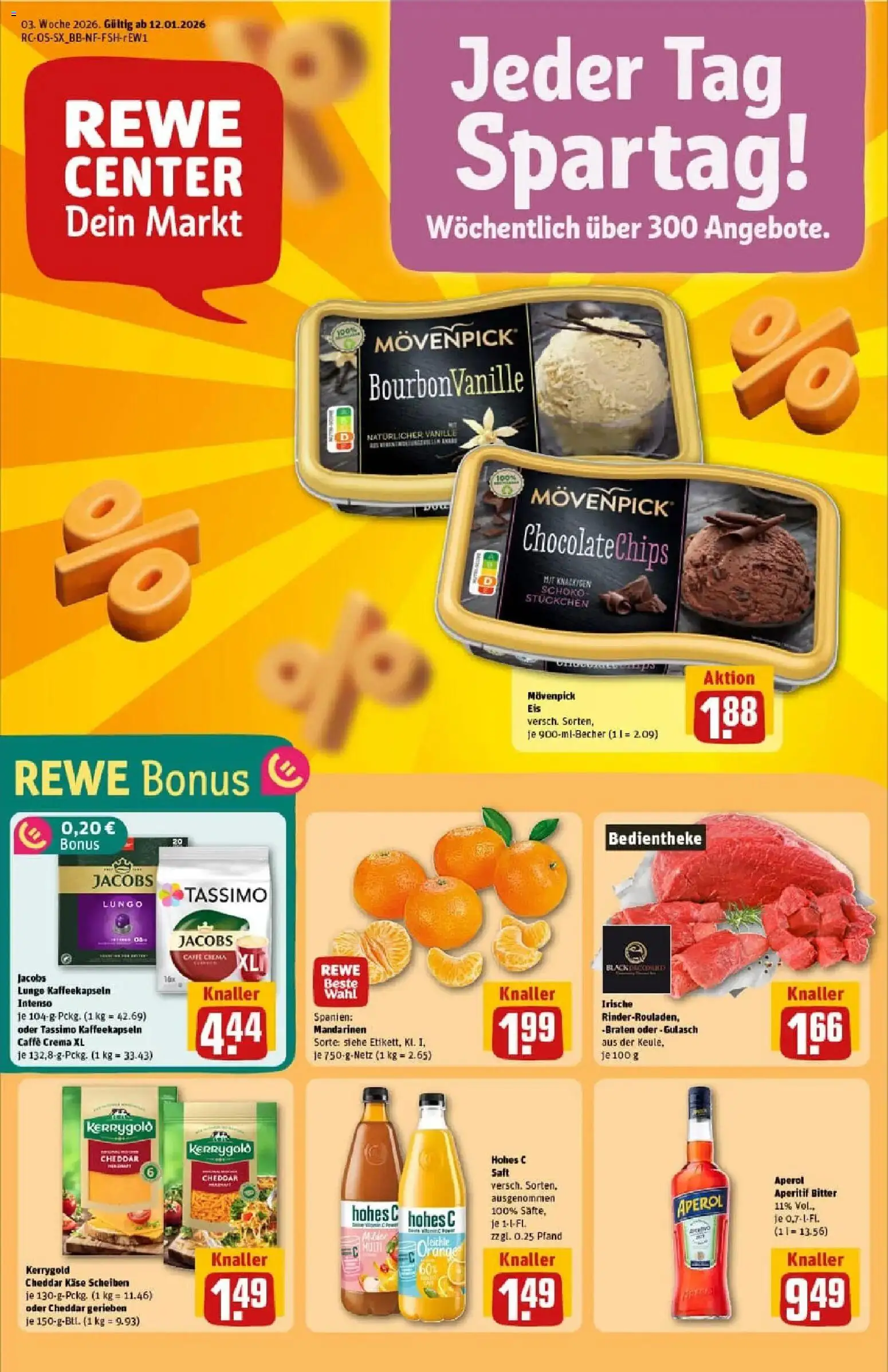 Rewe prospekt Schwerin	 – gültig ab 11.01.2026 | Seite: 1 | Produkte: Mandarinen, Hohes c, Saft, Tassimo