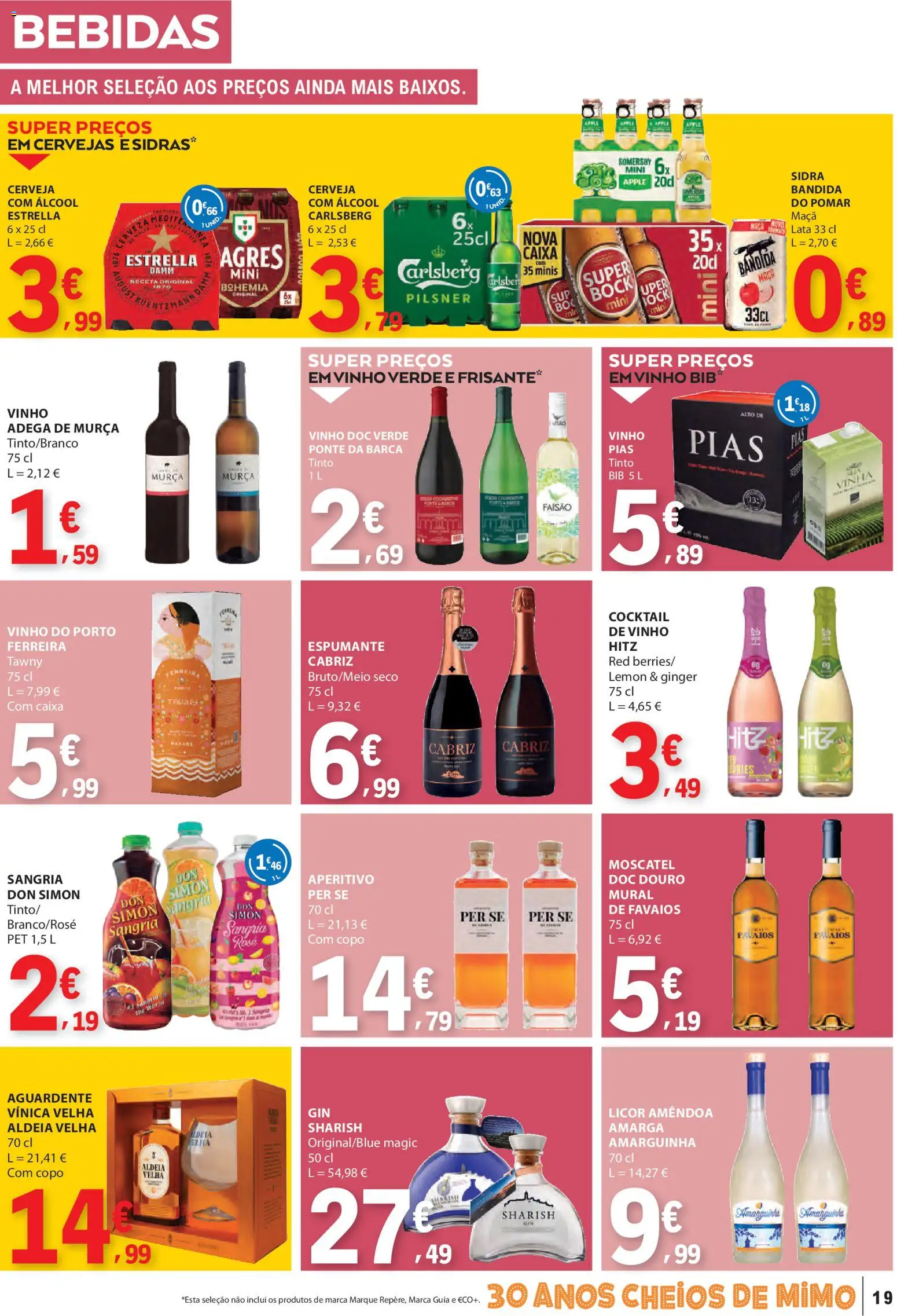 E.Leclerc folheto │ válido de 02.01.2026 | Página: 19 | Produtos: Caixa, Vinho, Cerveja, Somersby