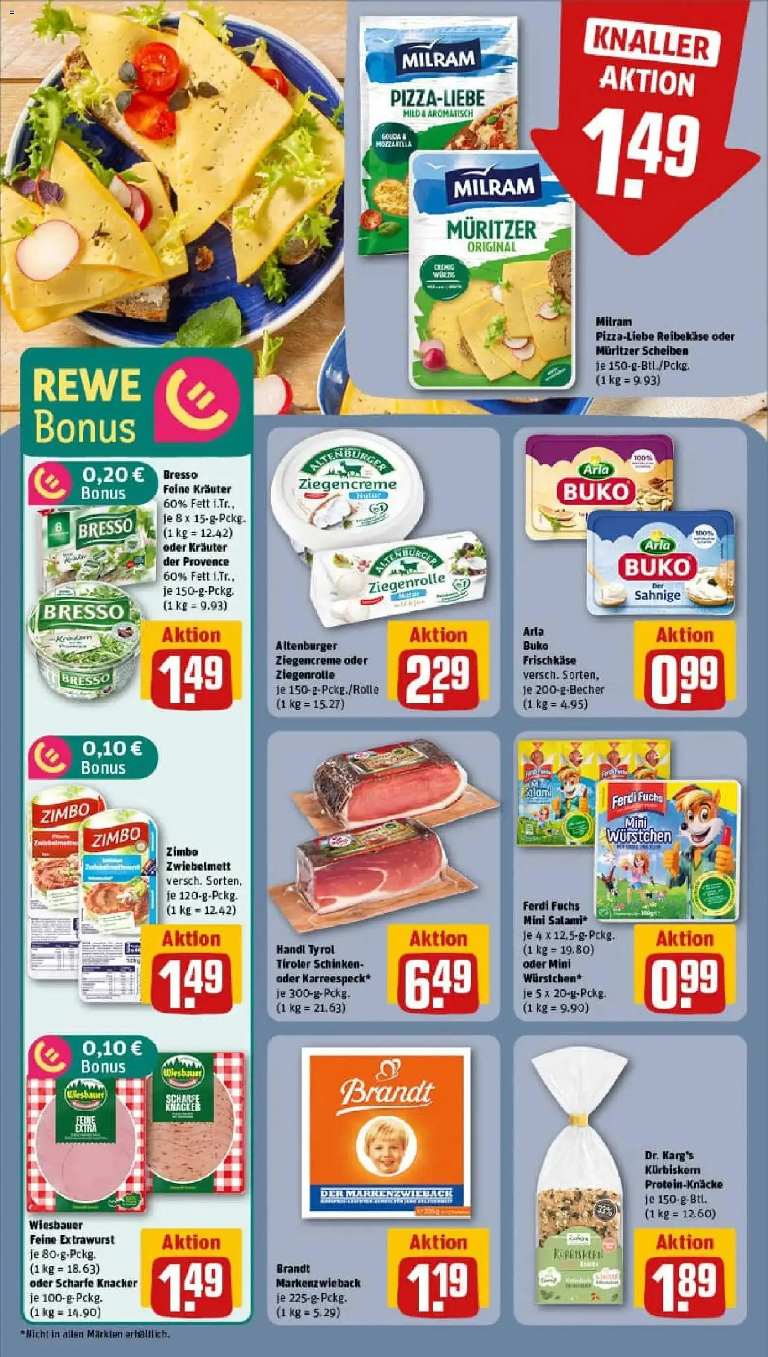 Rewe prospekt Hann. Muenden	 – gültig ab 17.11.2025 | Seite: 10 | Produkte: Milram, Arla buko, Salami, Schinken
