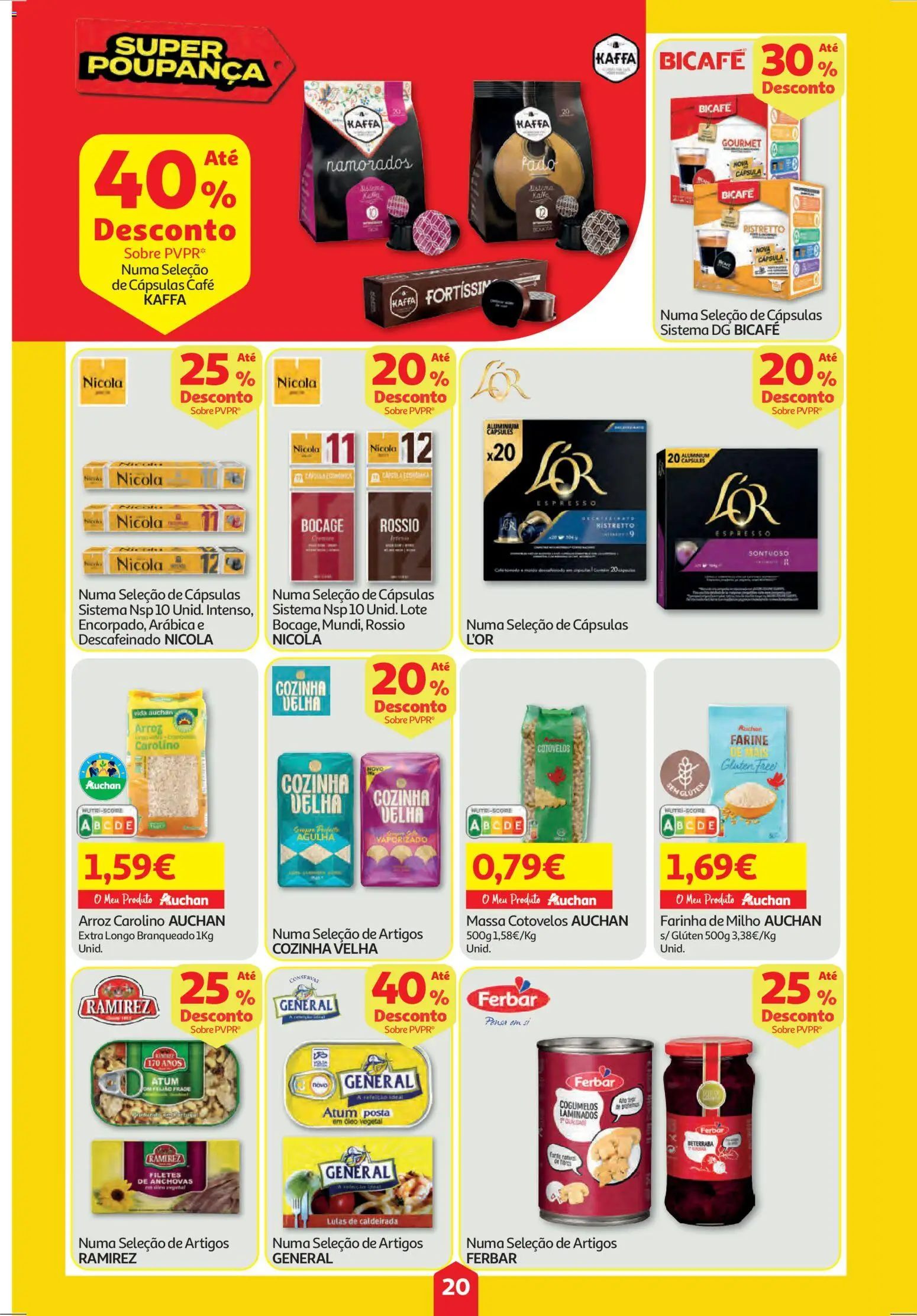 Auchan folheto │ válido de 04.12.2025 | Página: 20 | Produtos: Anchovas, Atum, Lulas, Cogumelos