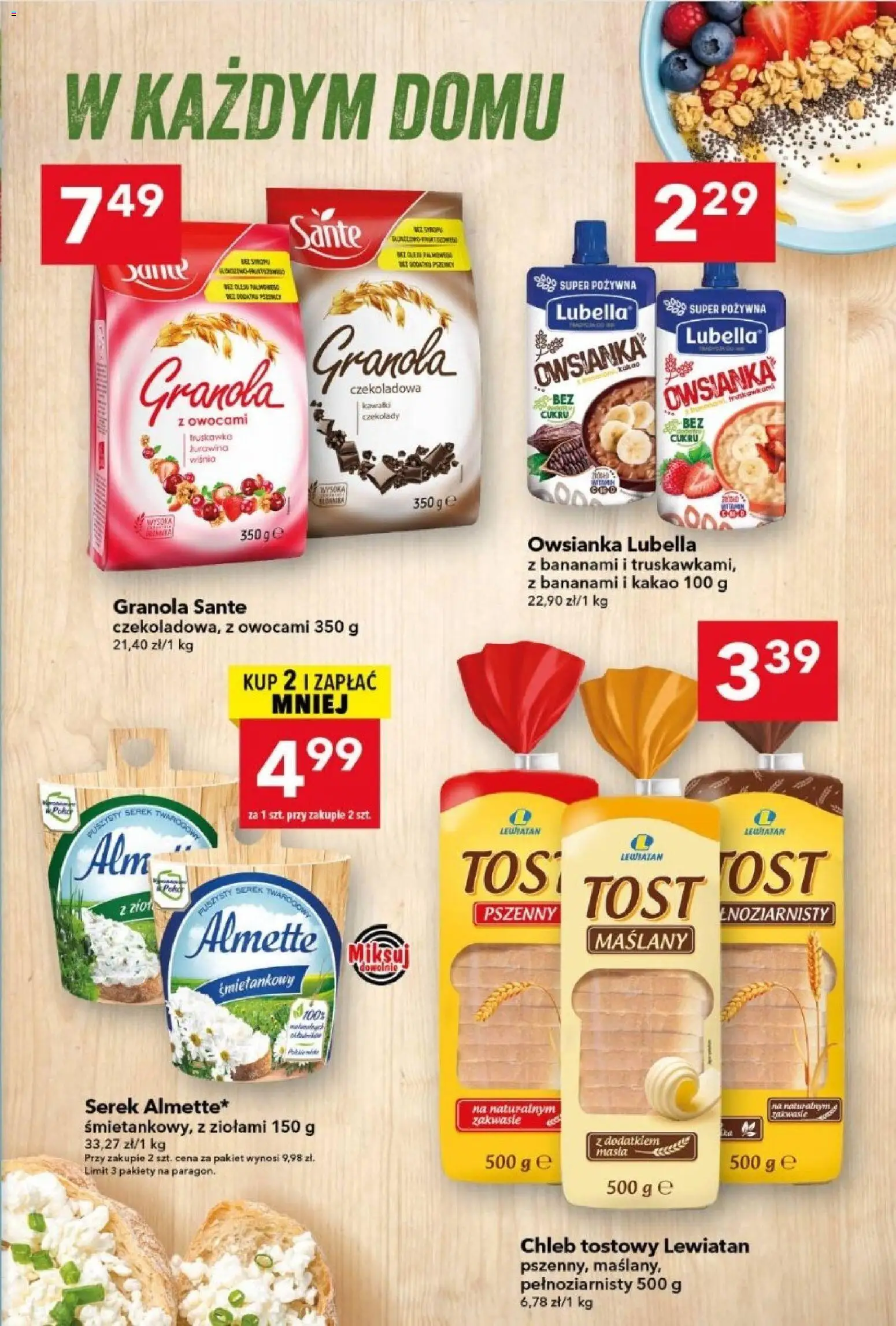 Lewiatan gazetka od 15.01.2026 | Strona: 7 | Produkty: Czekolady, Owsianka, Serek, Chleb tostowy