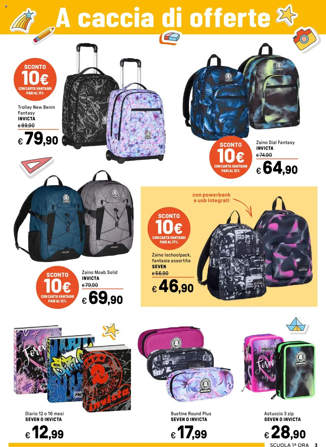 Volantino Iper del 18.07.2025 | Pagina: 3 | Prodotti: Zaino, Astuccio, USB, Trolley