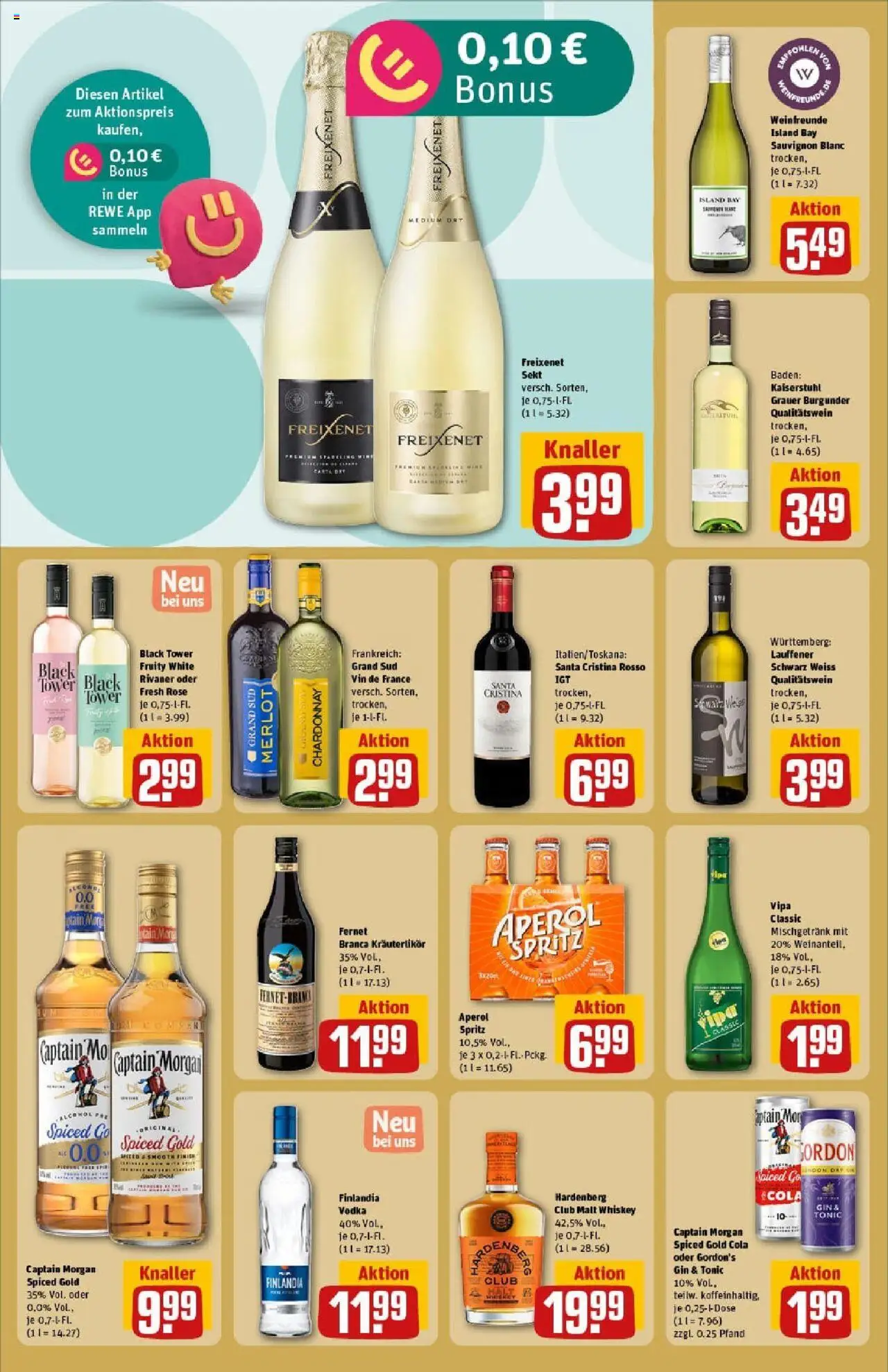 Rewe prospekt Weimar / Schöndorf	 - gültig ab dem 13.07.2025 | Seite: 26 | Produkte: Cola, Sekt, Vodka, Fernet branca