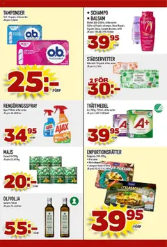 Matdax reklamblad aktuell från 15.09.2025 | Sida: 23 | Produkter: Schampo, Tvättmedel, Olivolja, Olja