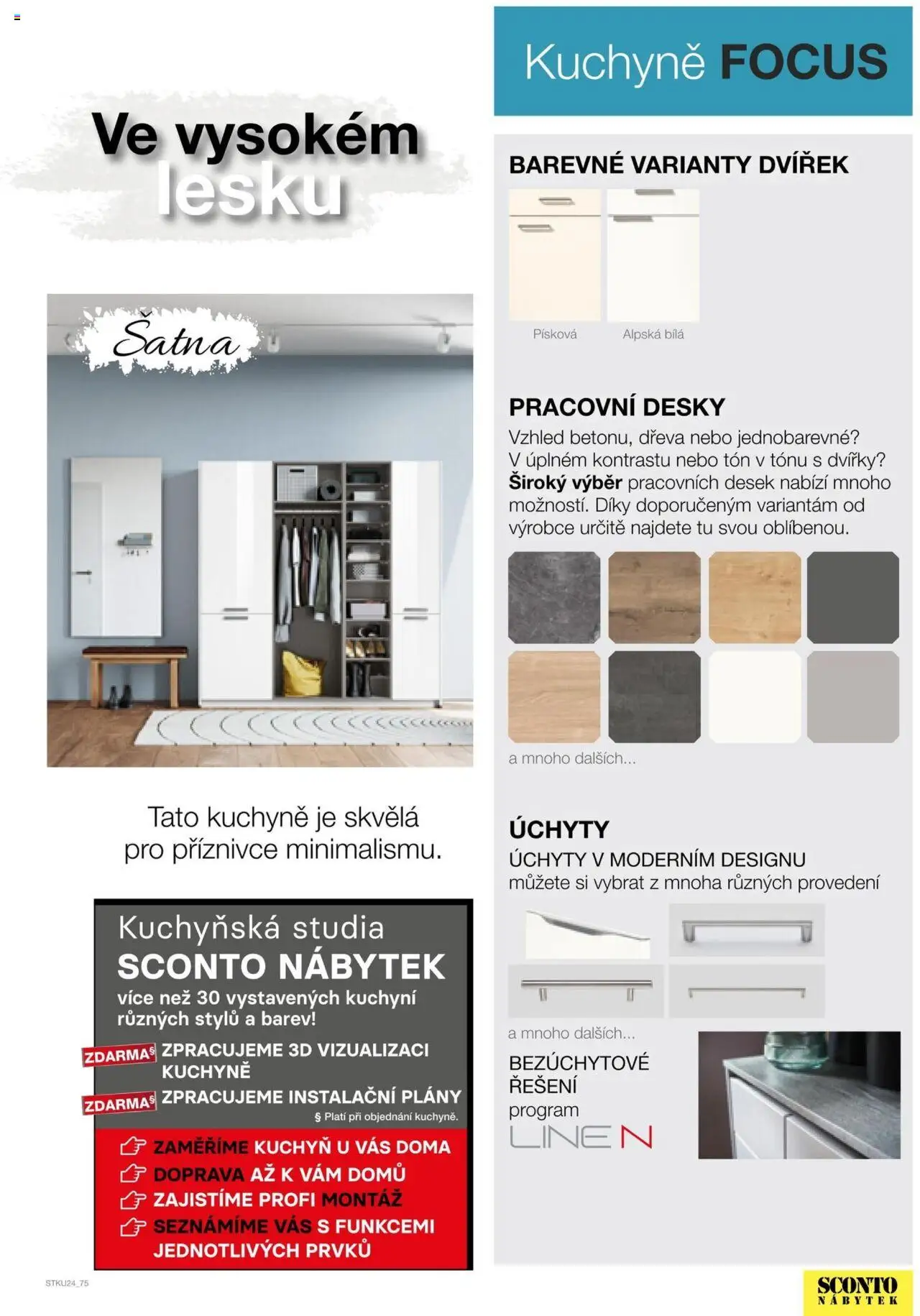 Sconto nábytek katalog - Kuchyně od 01.01.2025 | Strana: 75 | Produkty: Nábytek, Desky, Kuchyně