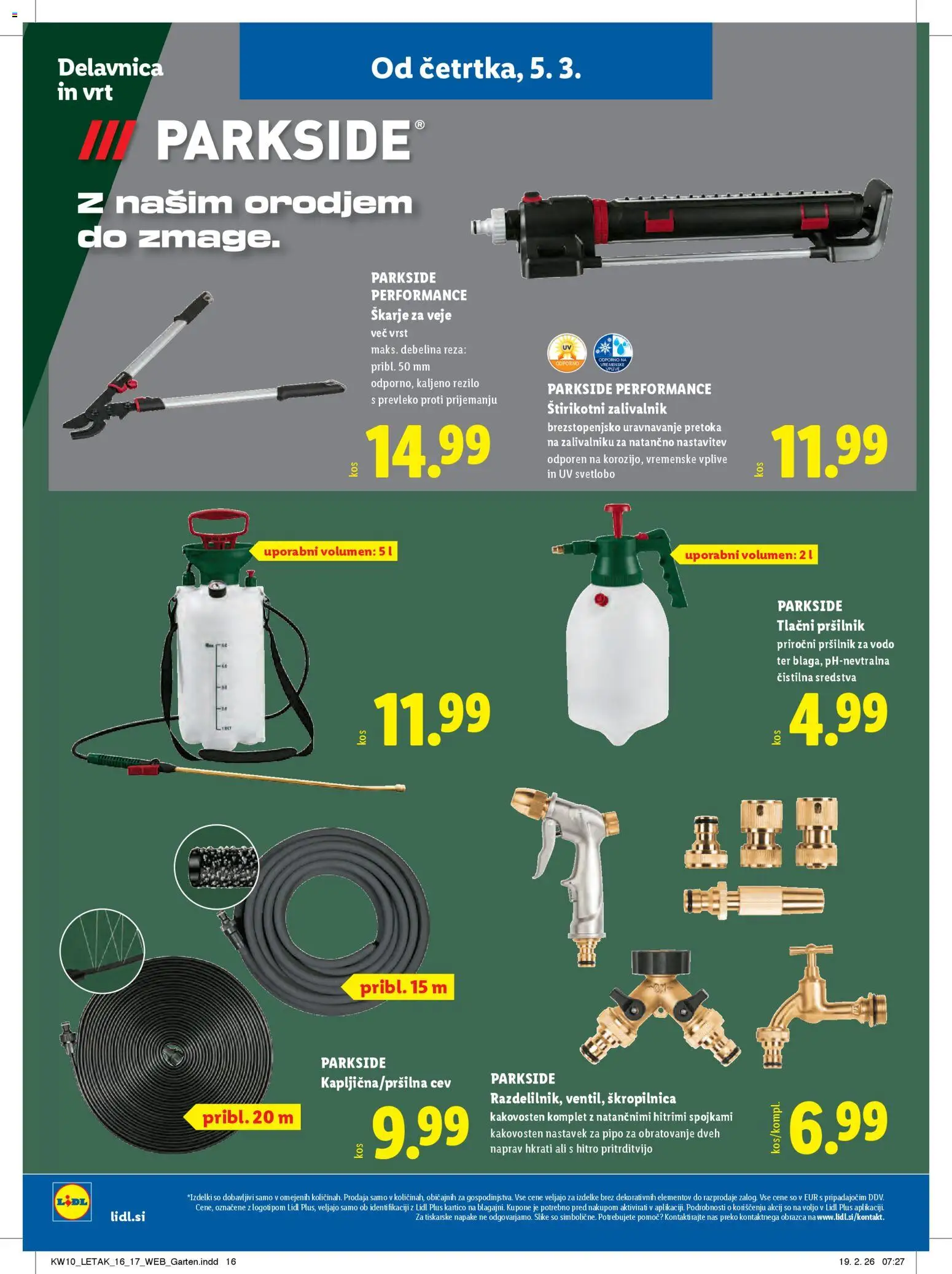 Novi Lidl katalog ponudbe – veljaven od 05.03.2026 | Stran: 42 | Izdelki: Zalivalnik