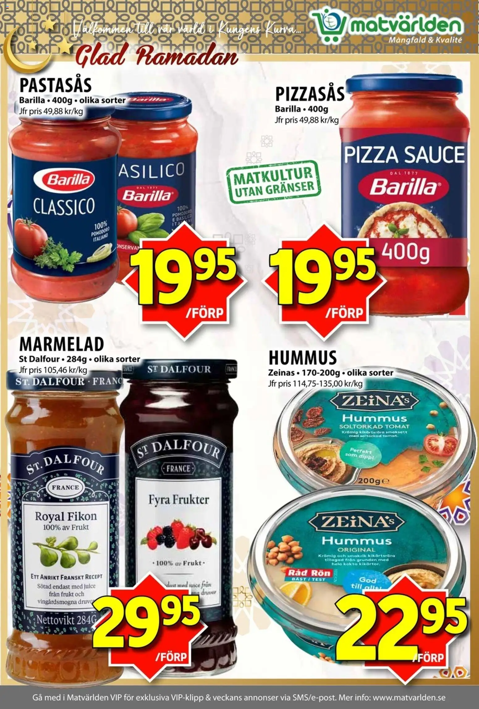 Matvärlden reklamblad aktuell från 09.03.2026 | Sida: 5 | Produkter: Kikärtor, Pizza, Juice