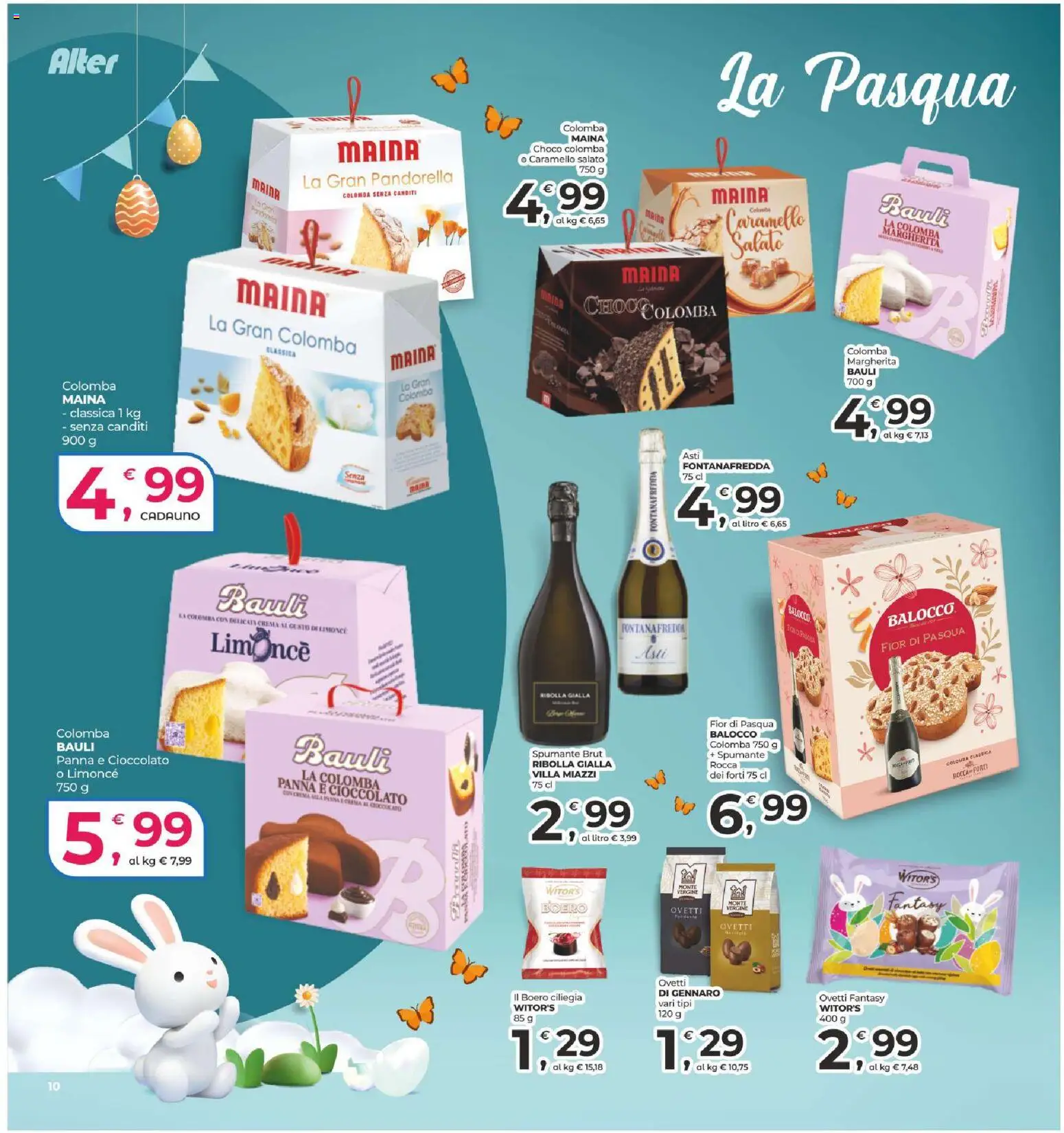 Volantino Alter Discount del 25.03.2026 | Pagina: 10 | Prodotti: Crema, Cioccolato, Panna, Spumante