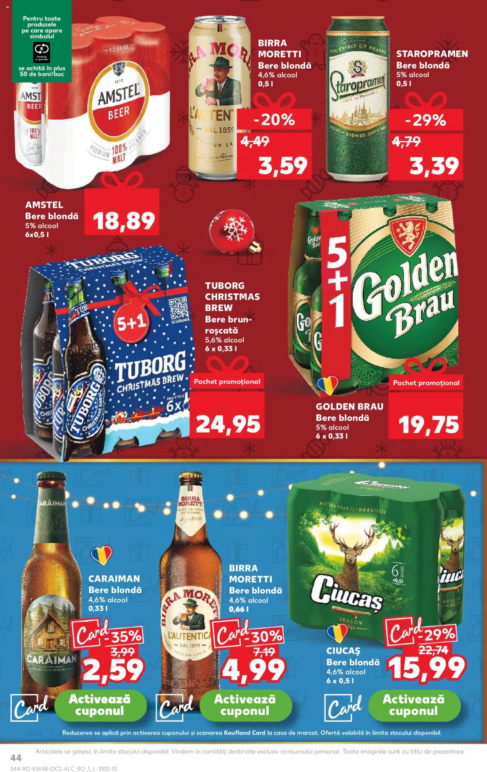 Noul catalog Kaufland – valabil de la 26.11.2025 | Pagină: 44 | Produse: Atıştırmalık, Bere