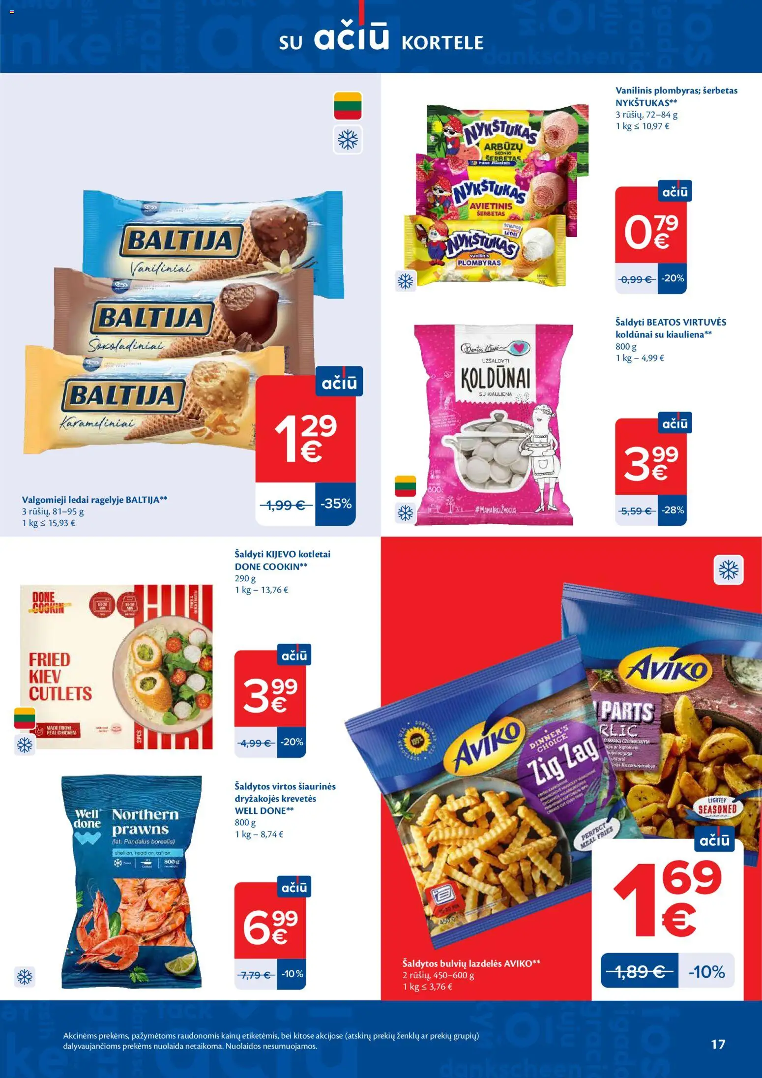 MAXIMA akcijos nuo 07.04.2026 | Puslapis: 17 | Prekių: Ledai, Plombyras, Valgomieji ledai, Kiauliena