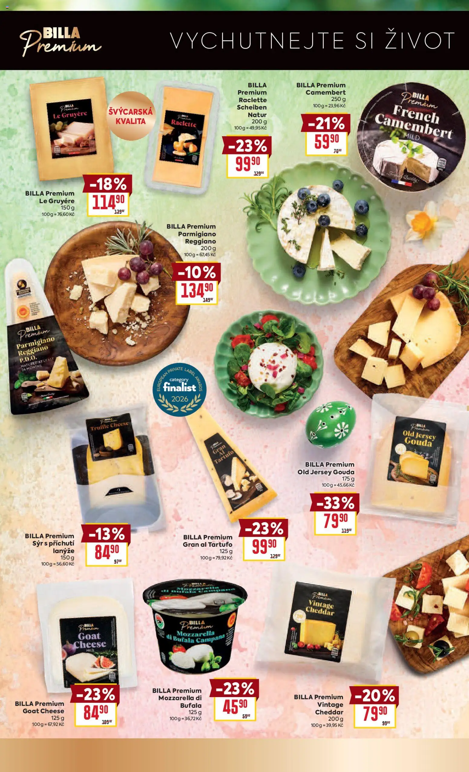 Billa Velký leták od 11.03.2026 | Strana: 16 | Produkty: Gouda, Sýr, Mozzarella, Camembert