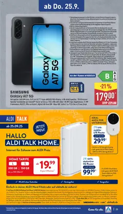 Aldi Prospekt 	 – gültig ab 22.09.2025 | Seite: 29 | Produkte: Kamera, Samsung, Wasser