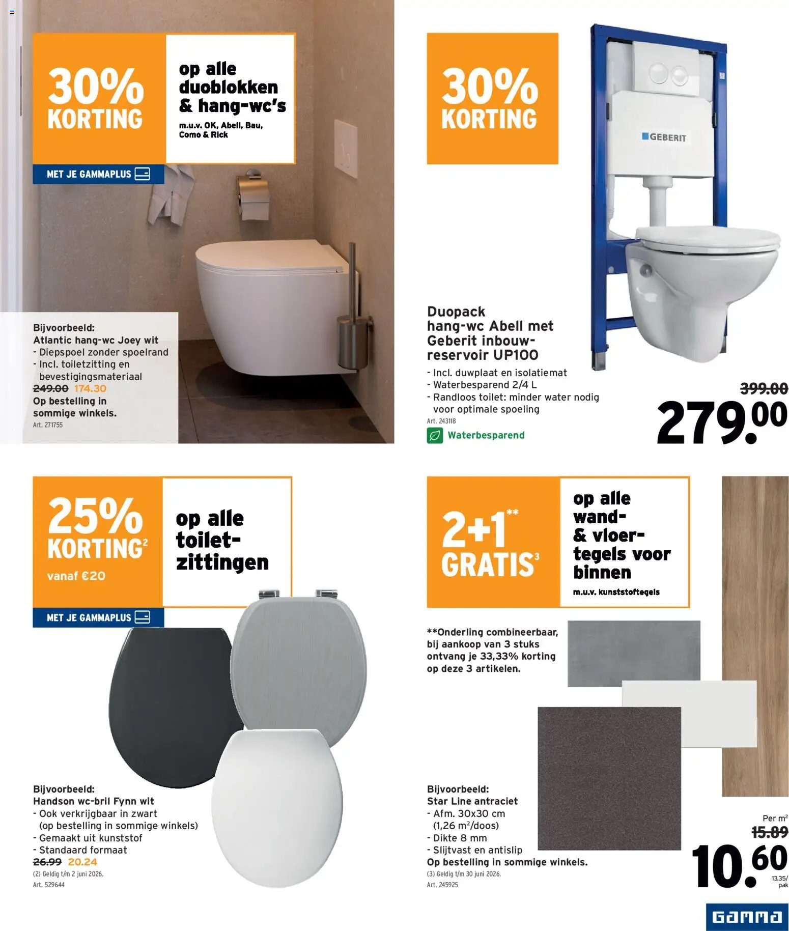 {H1} | Pagina: 19 | Producten: Toilet